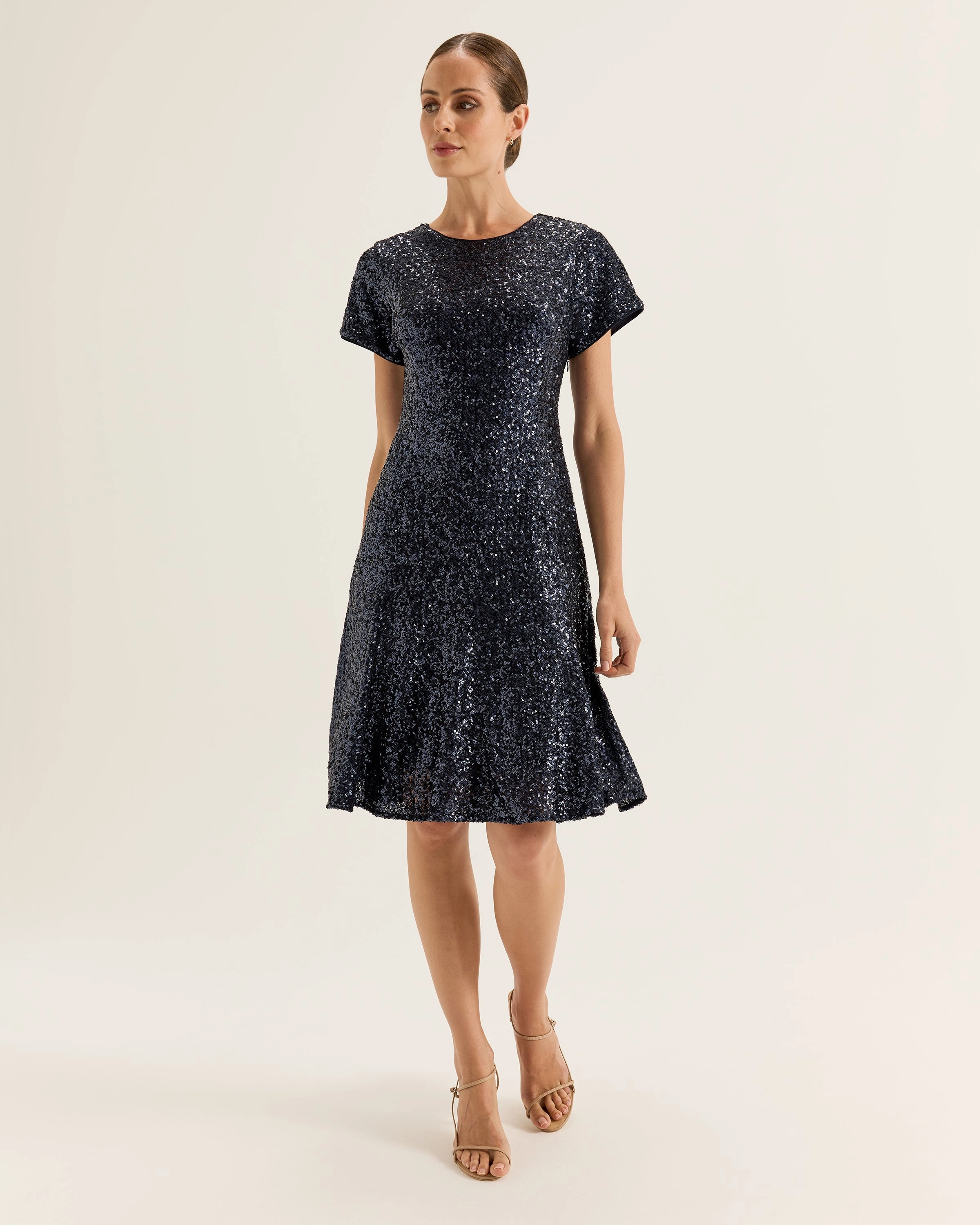 MultiPurposePockets Timeless Waist Fit Sequin Mini Dress