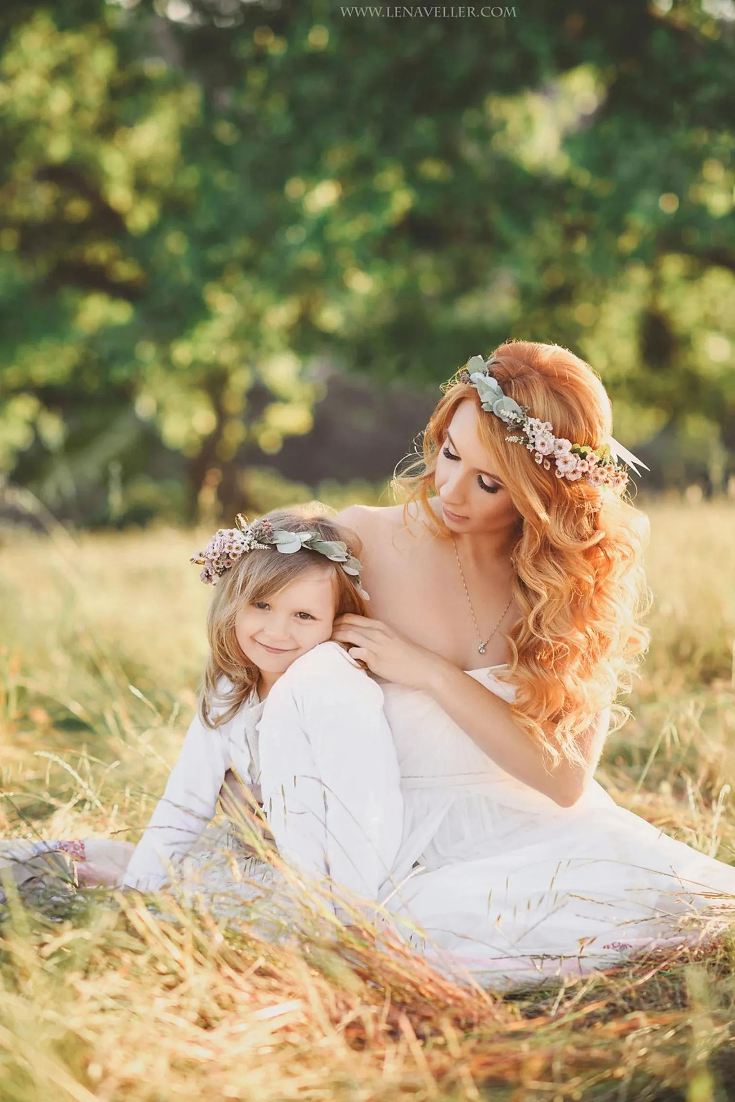 Flower Crown - Blush/Pink Sage Eucalyptus