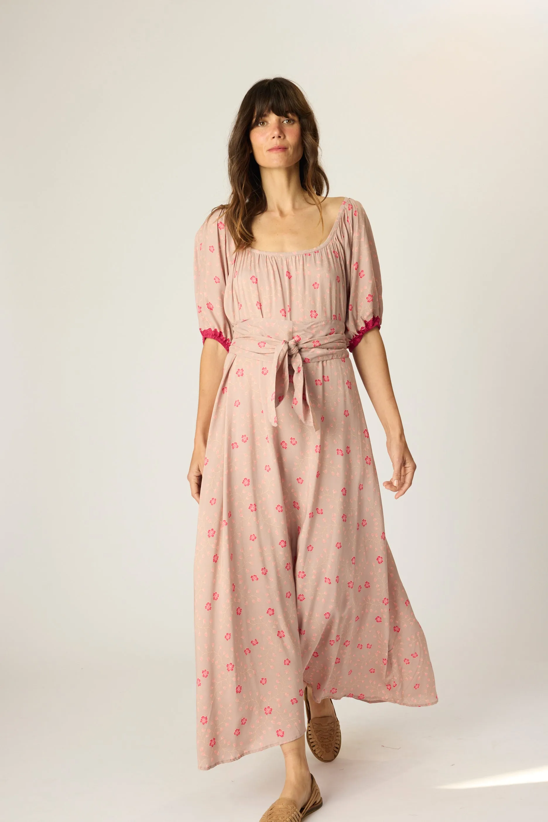 VIVI DRESS WITH SASH Midi-Length Casual-Look