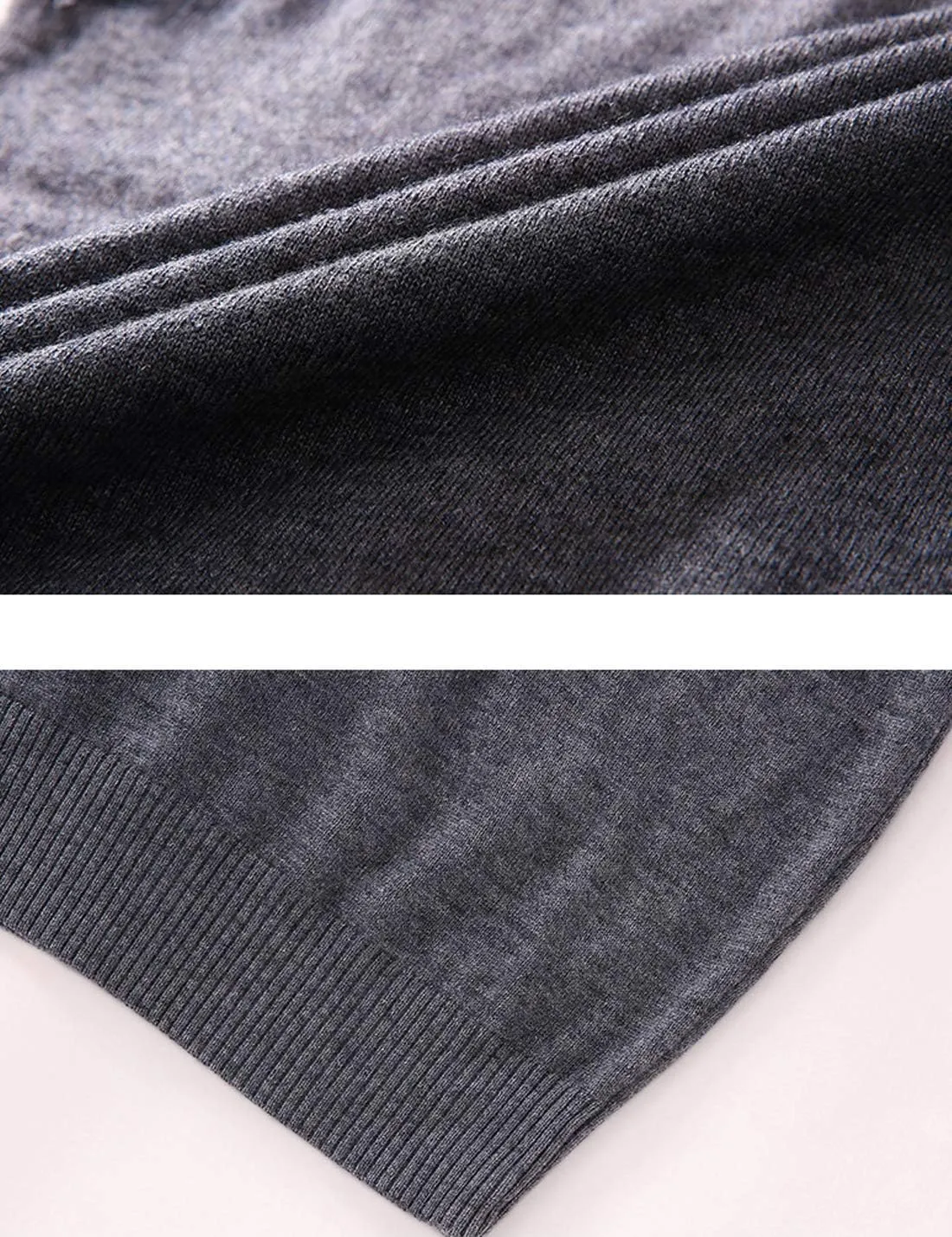 Flygo Men's Basic Slim Fit V-Neck Pullover Sweater Vest Wool Blend Knit Vest