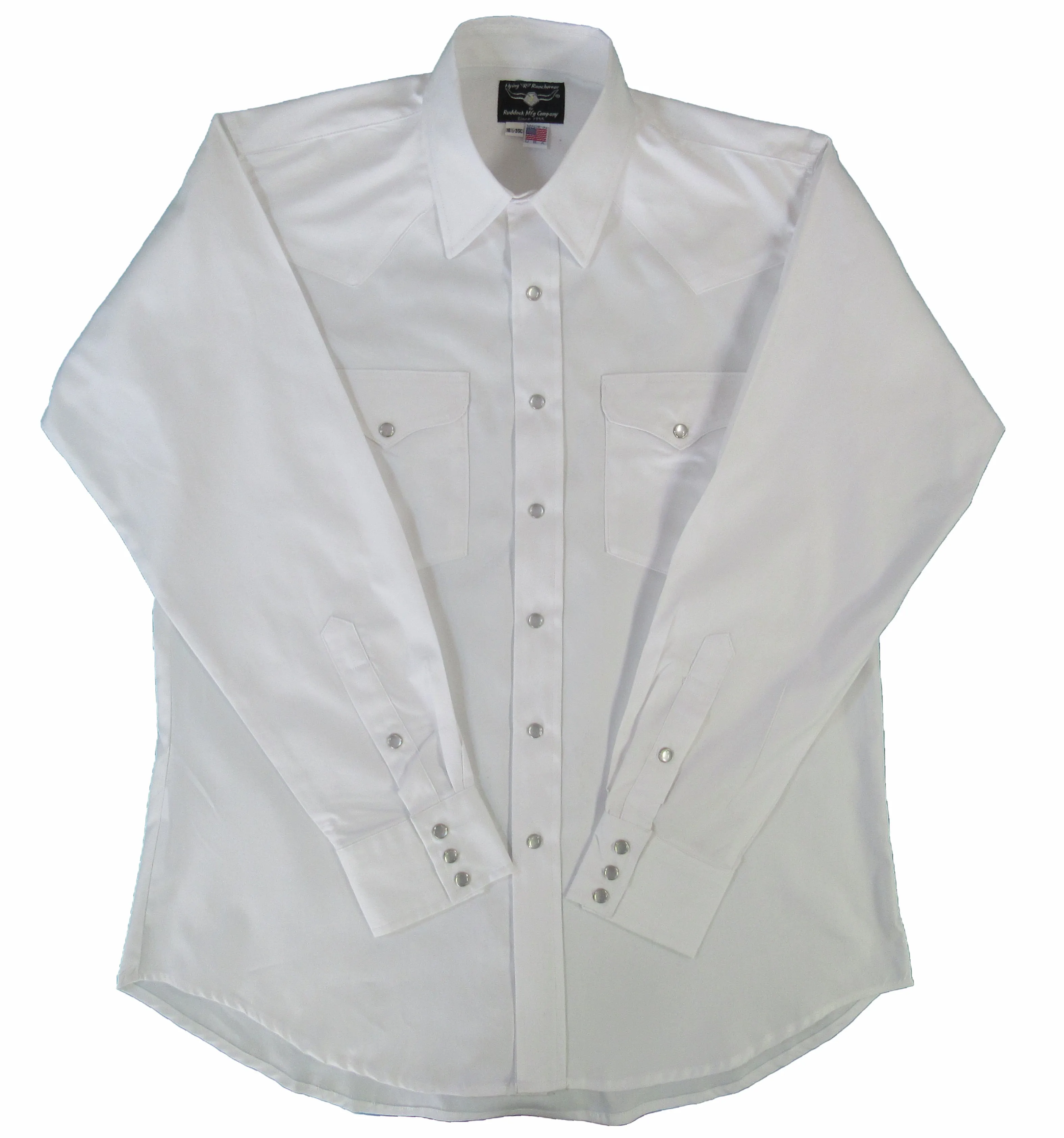 Flying R Ranchwear - Primo Pinpoint Oxford - XXL Only - White - Long Sleeve