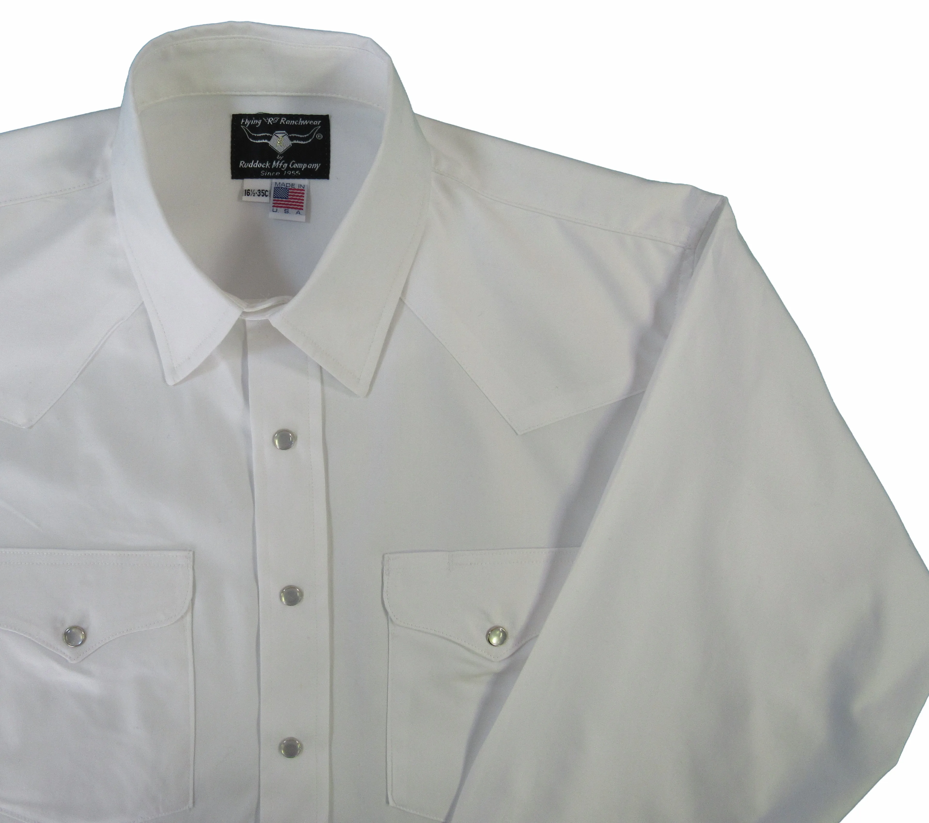 Flying R Ranchwear - Primo Pinpoint Oxford - XXL Only - White - Long Sleeve