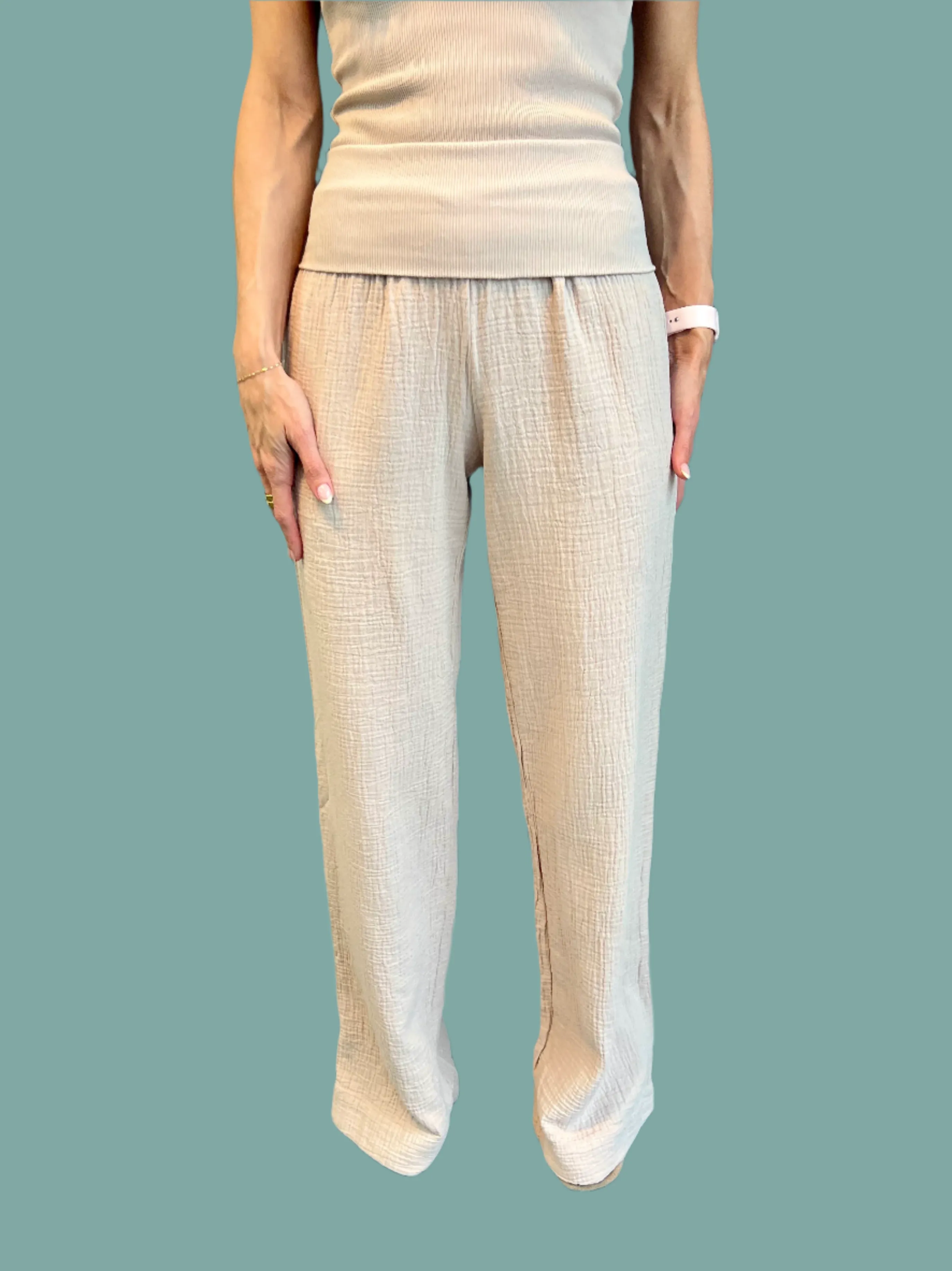 Fold Over Waist Beach Pant MinimalistDesign
