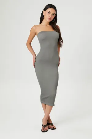 Forever 21 Seamless Sheath Midi Dress, Olive