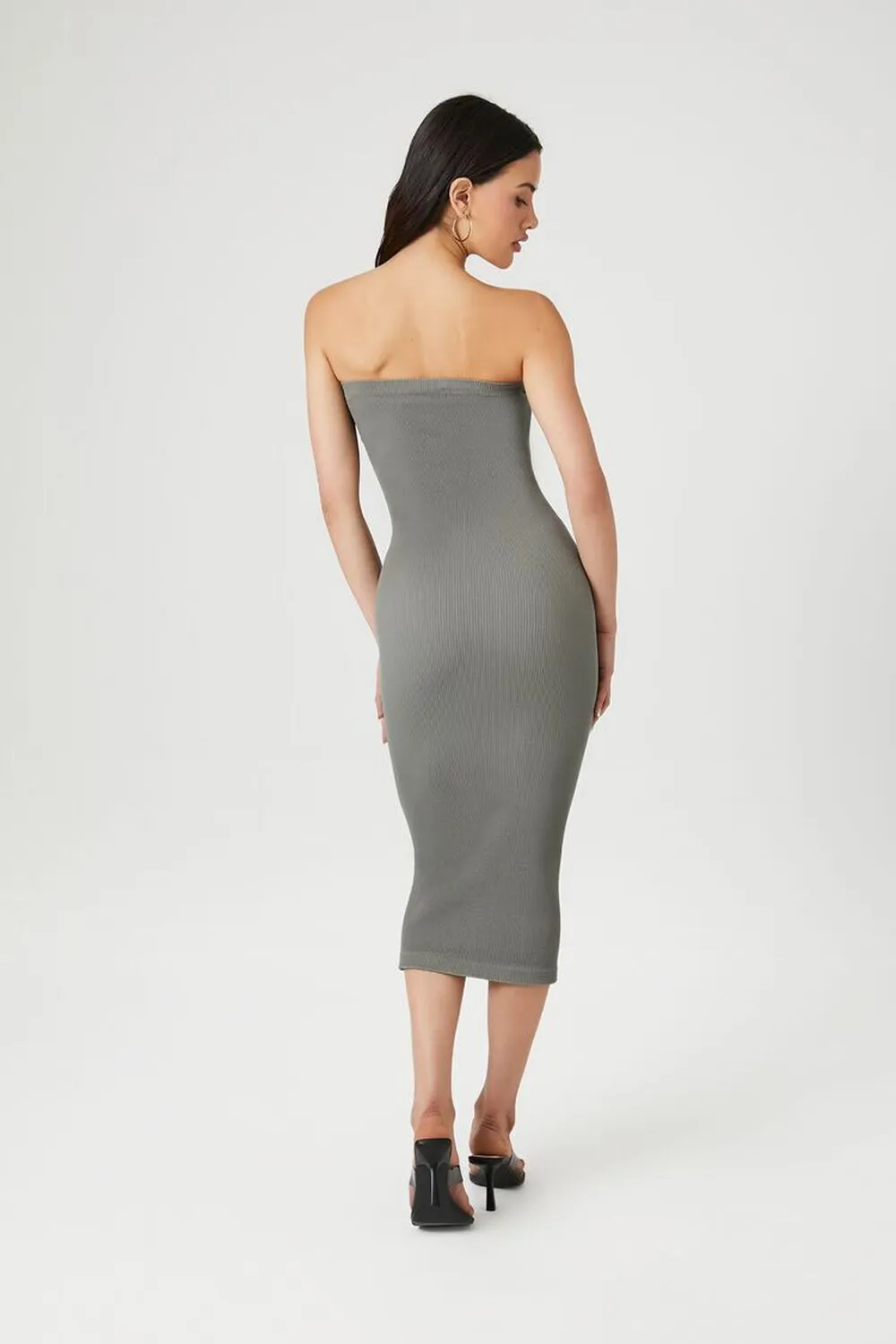Forever 21 Seamless Sheath Midi Dress, Olive