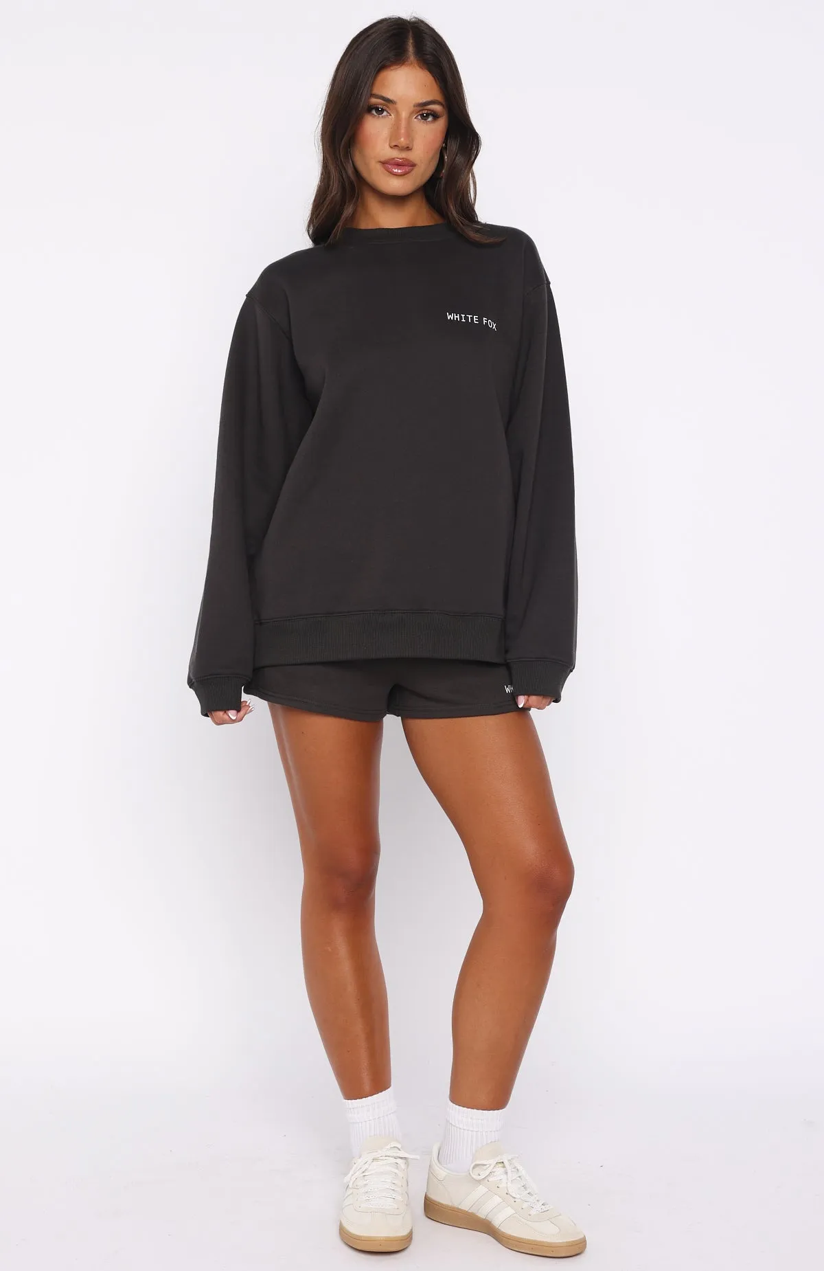 Forever Is Ours Oversized Sweater Charcoal Mood Booster