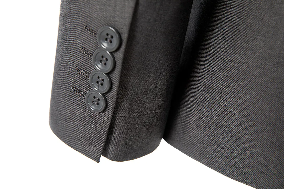 Formal 2 Pieces Mens Suit Flat Peak Lapel Double Breasted Tuxedos For Wedding (Blazer Pants)