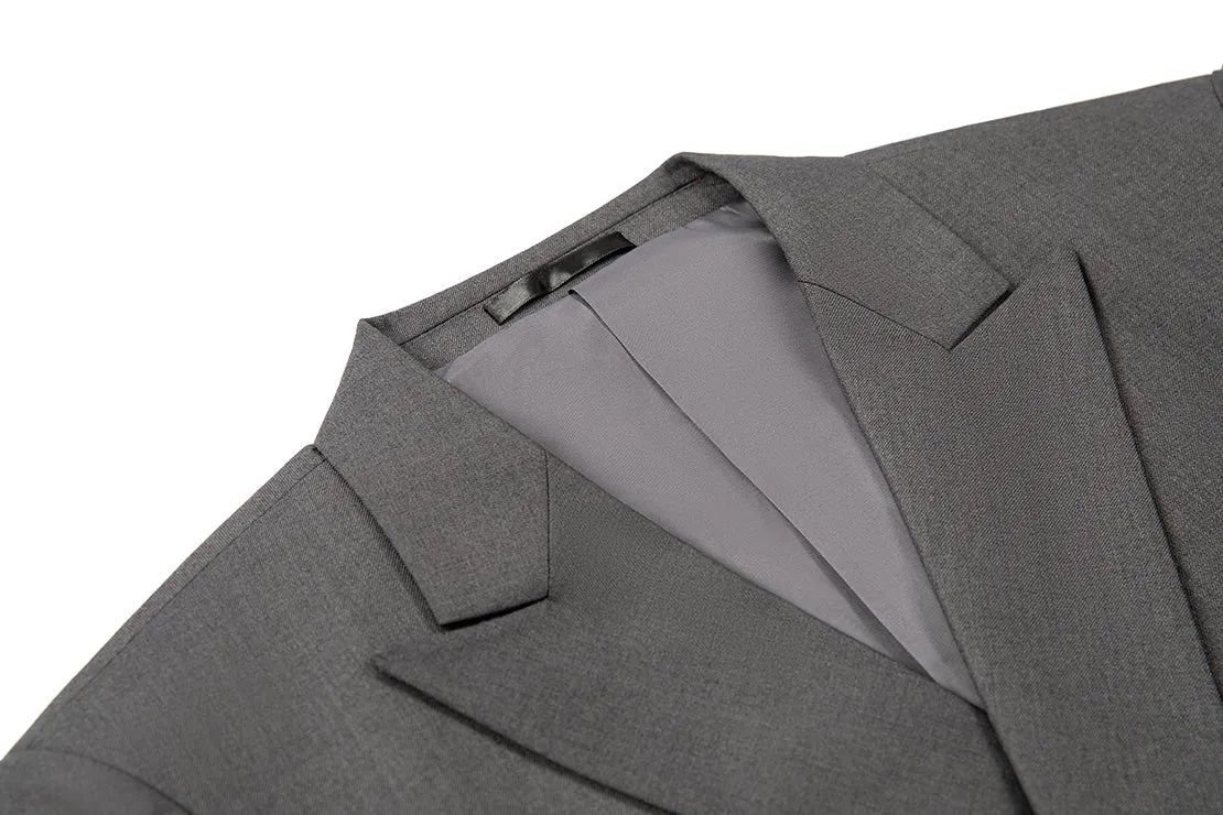 Formal 2 Pieces Mens Suit Flat Peak Lapel Double Breasted Tuxedos For Wedding (Blazer Pants)