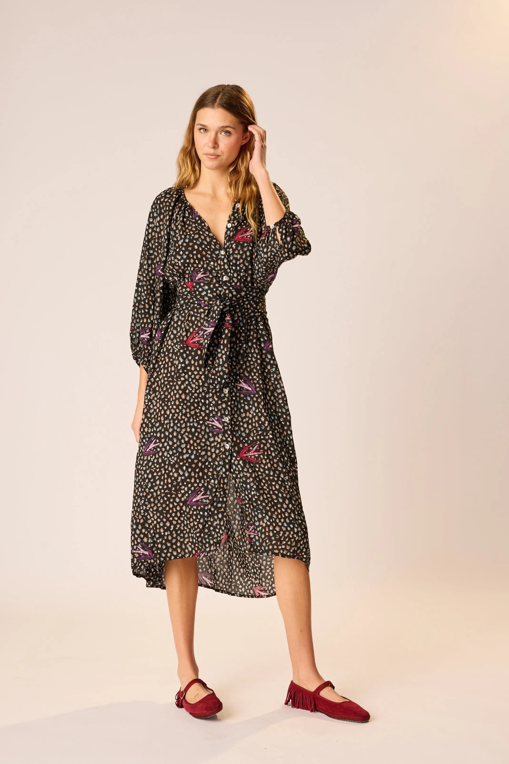 ALEX MIDI WITH SASH hypoallergenic