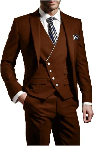 Formal Suits for Men Wedding Slim Fit 3 Piece Mens Prom Suits Jackets Tuxedo Set for Party JXZ012