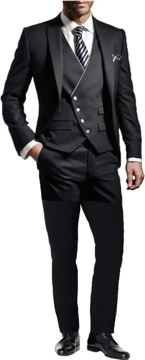 Formal Suits for Men Wedding Slim Fit 3 Piece Mens Prom Suits Jackets Tuxedo Set for Party JXZ012