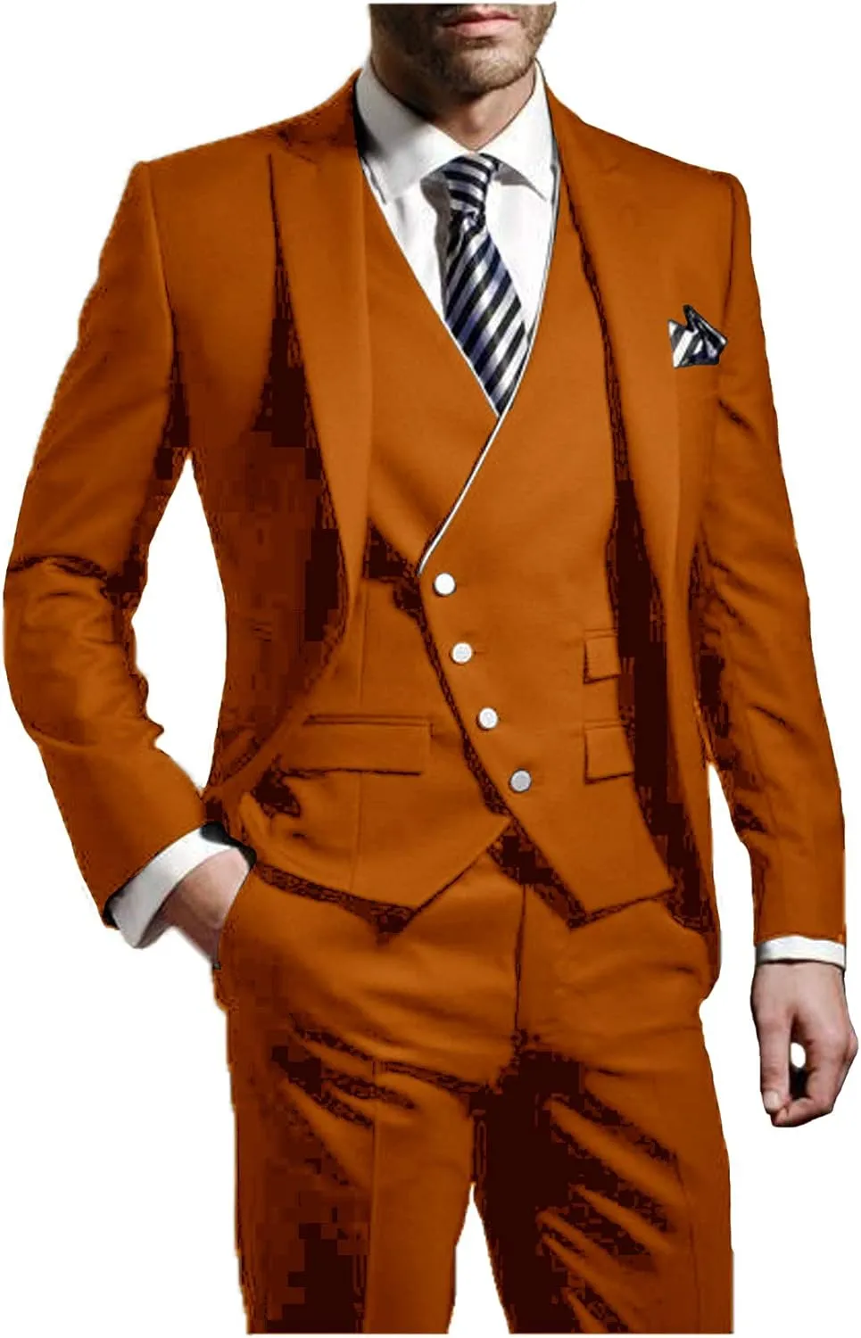 Formal Suits for Men Wedding Slim Fit 3 Piece Mens Prom Suits Jackets Tuxedo Set for Party JXZ012
