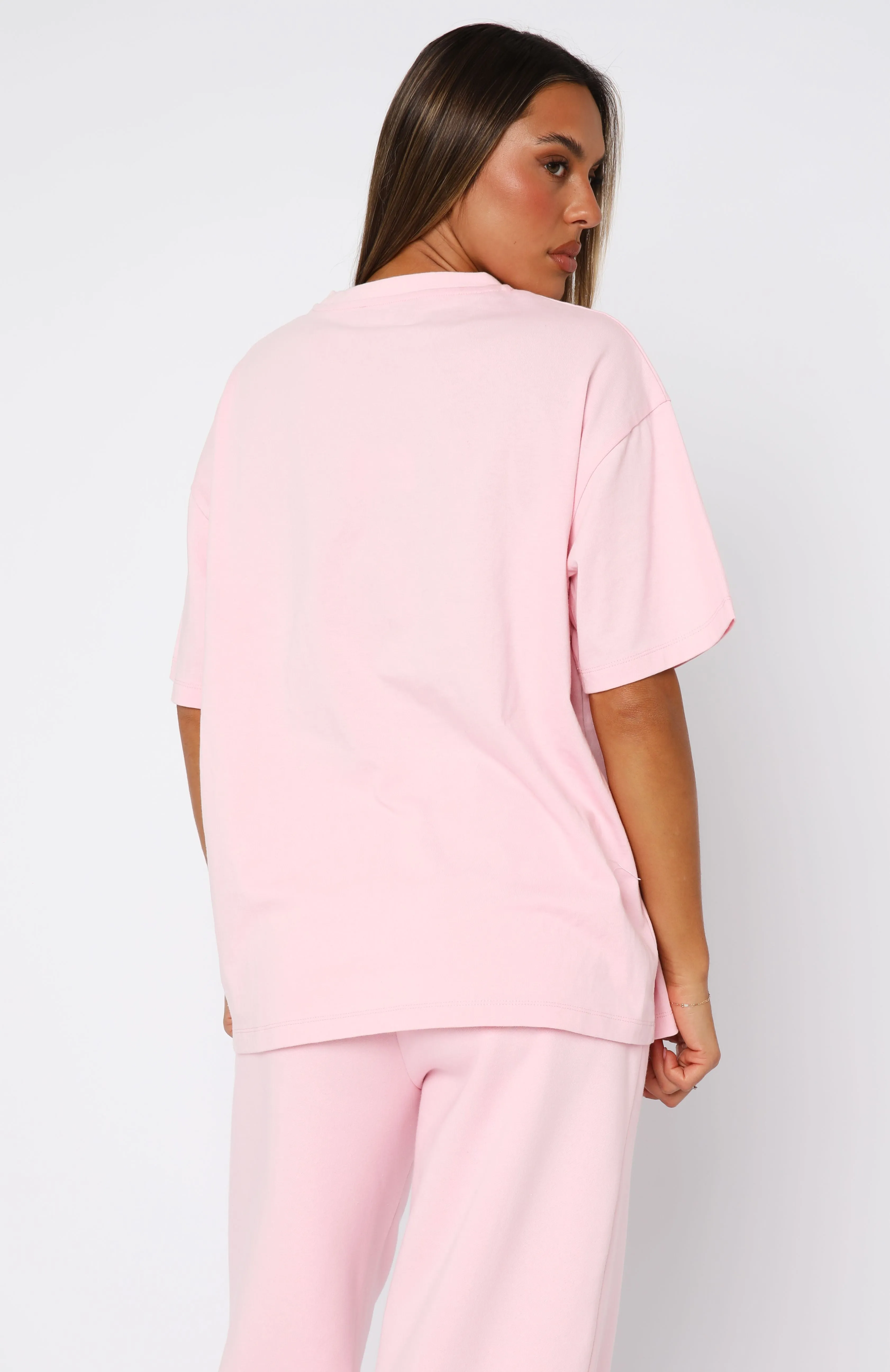 From The Archives Charli Oversized Tee Pink Winter Comfort
