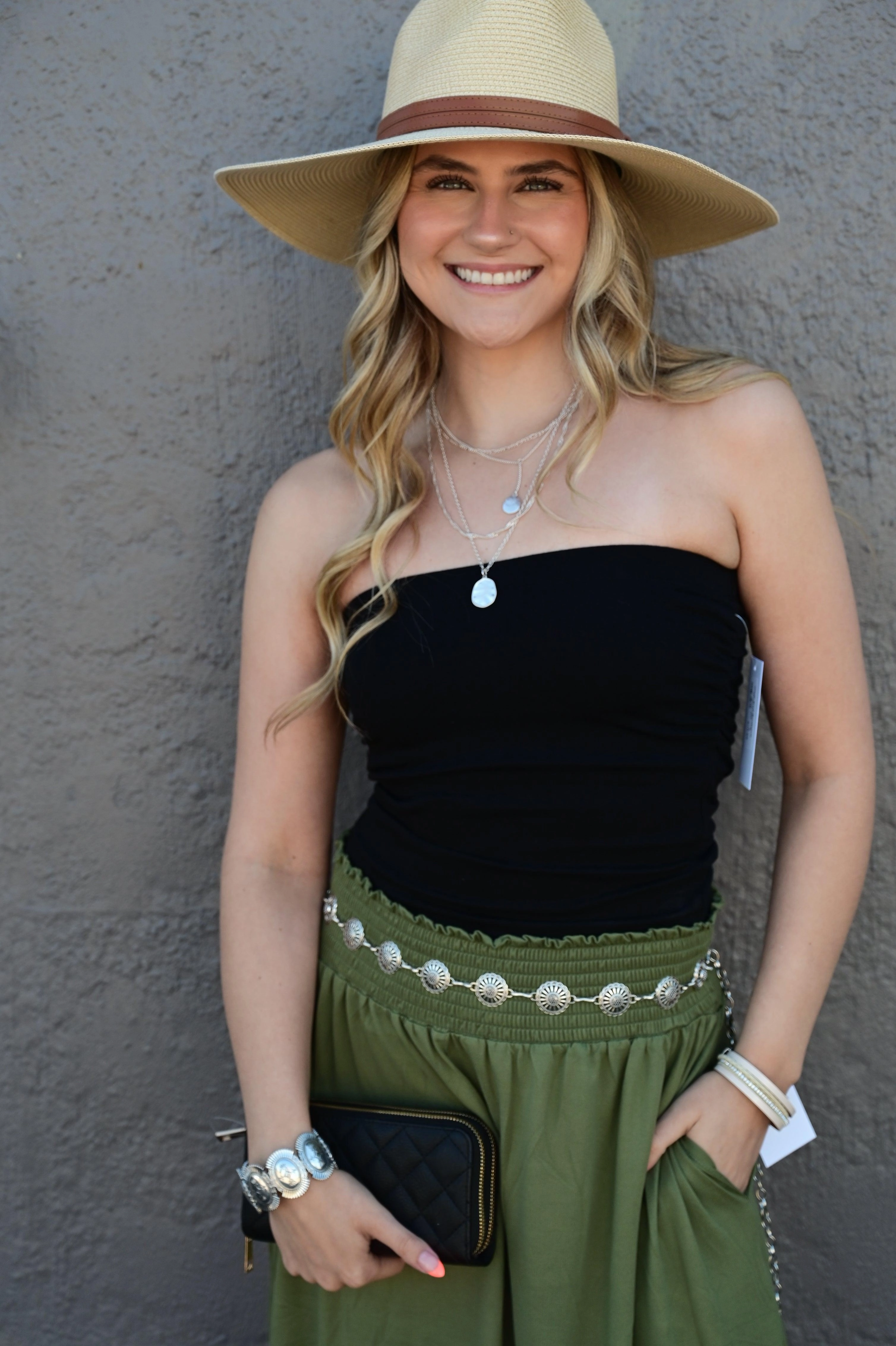 Free Spirit Bra Top Relaxed Crew Neck Opening