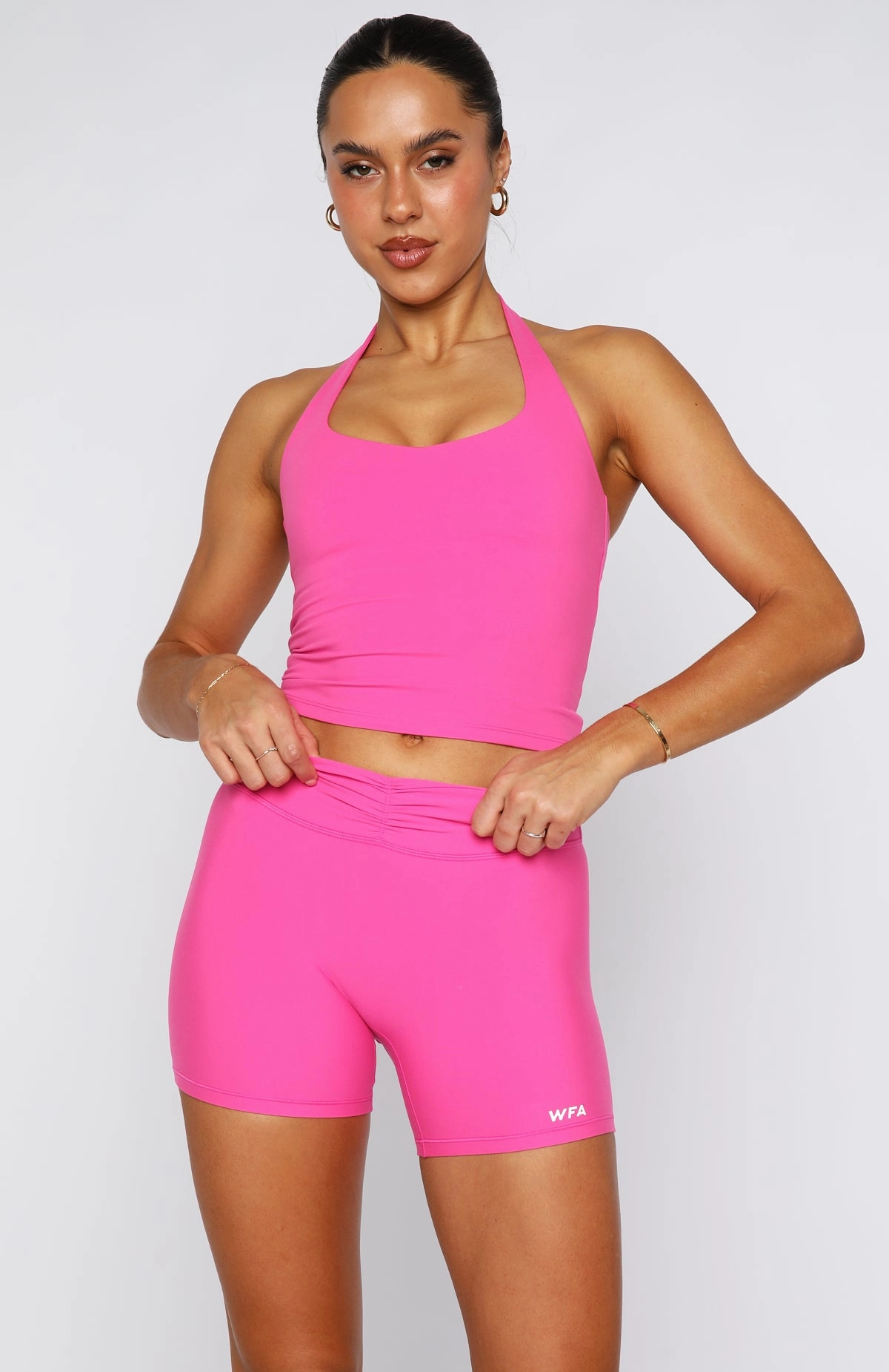 RawEdgedDesign Body Pump Crop Bubblegum
