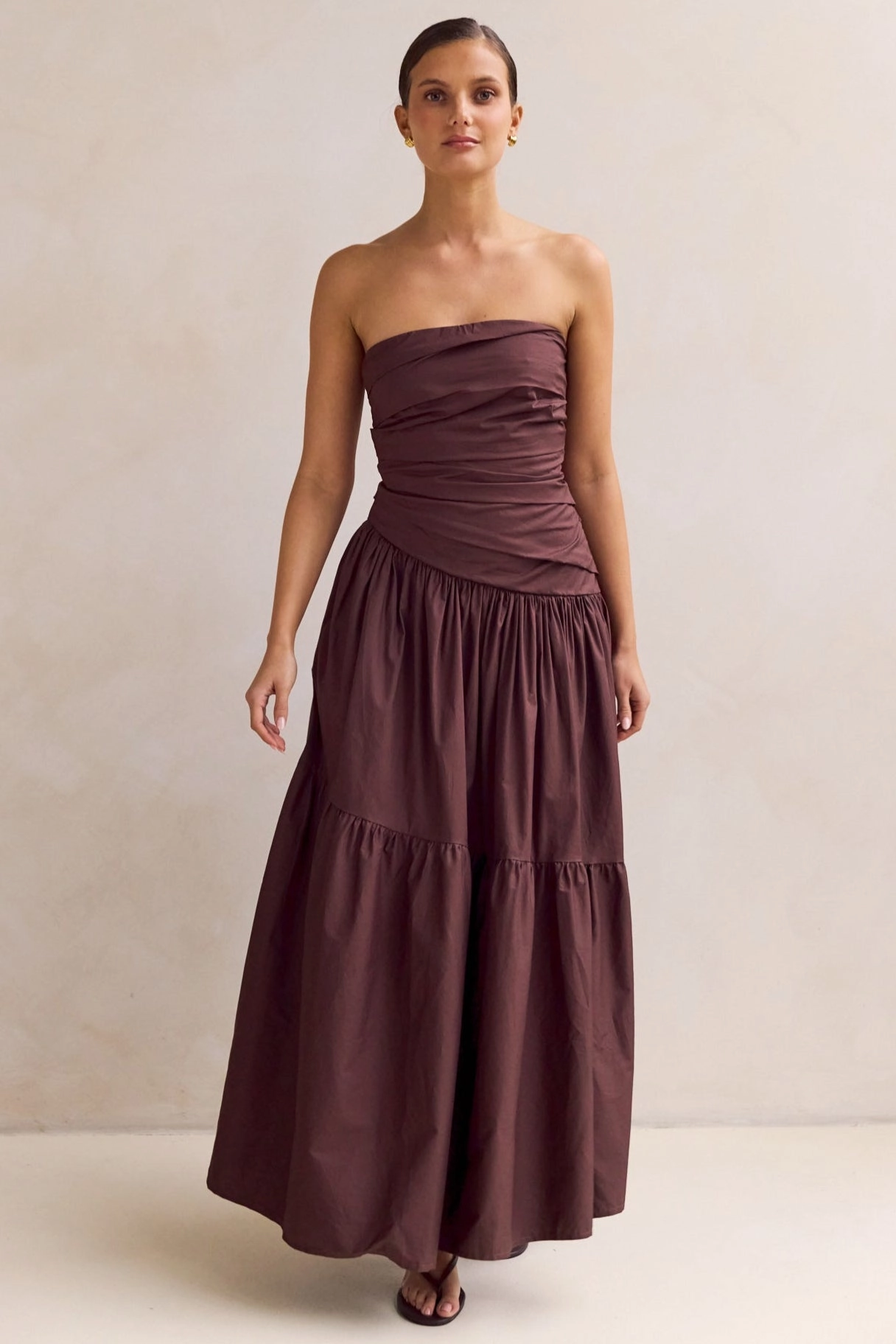 Body Flow Airy Touch Brianna Maxi Dress (Chocolate)