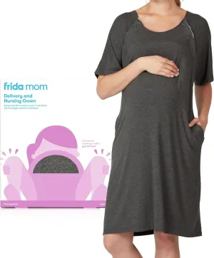 Frida Mom Nursing Gown - Grey