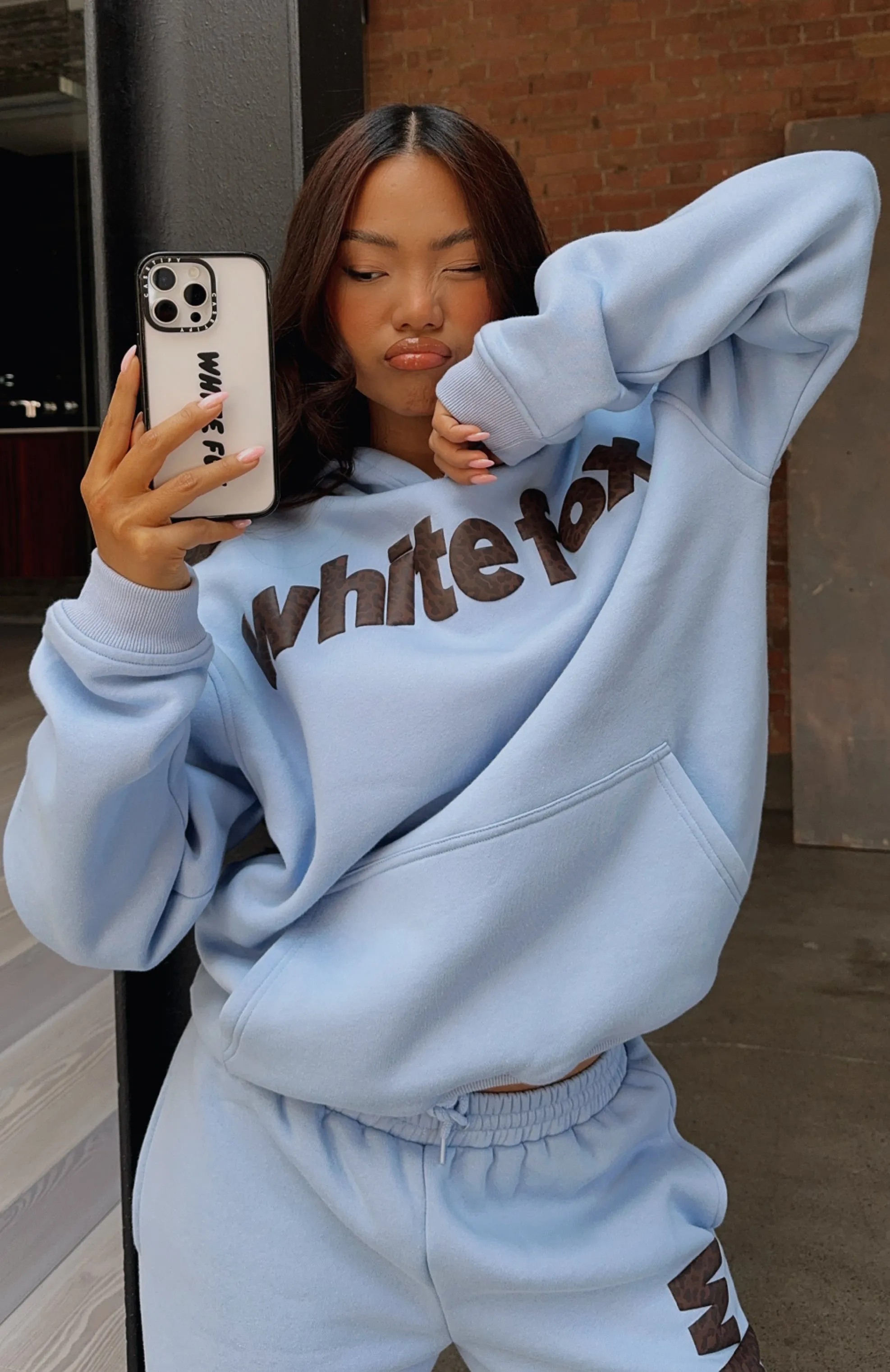 Cozy Fleece From The Archives Allora Oversized Hoodie Blue