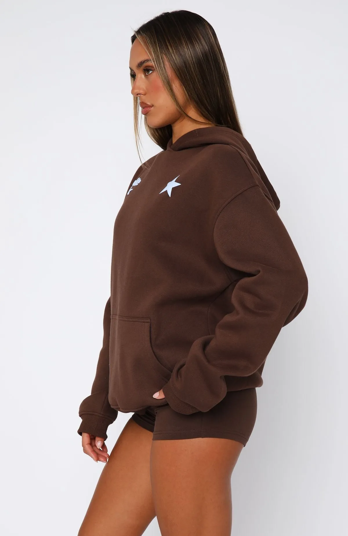 Modern Texture Subtle Details From The Archives Charli Oversized Hoodie Chocolate