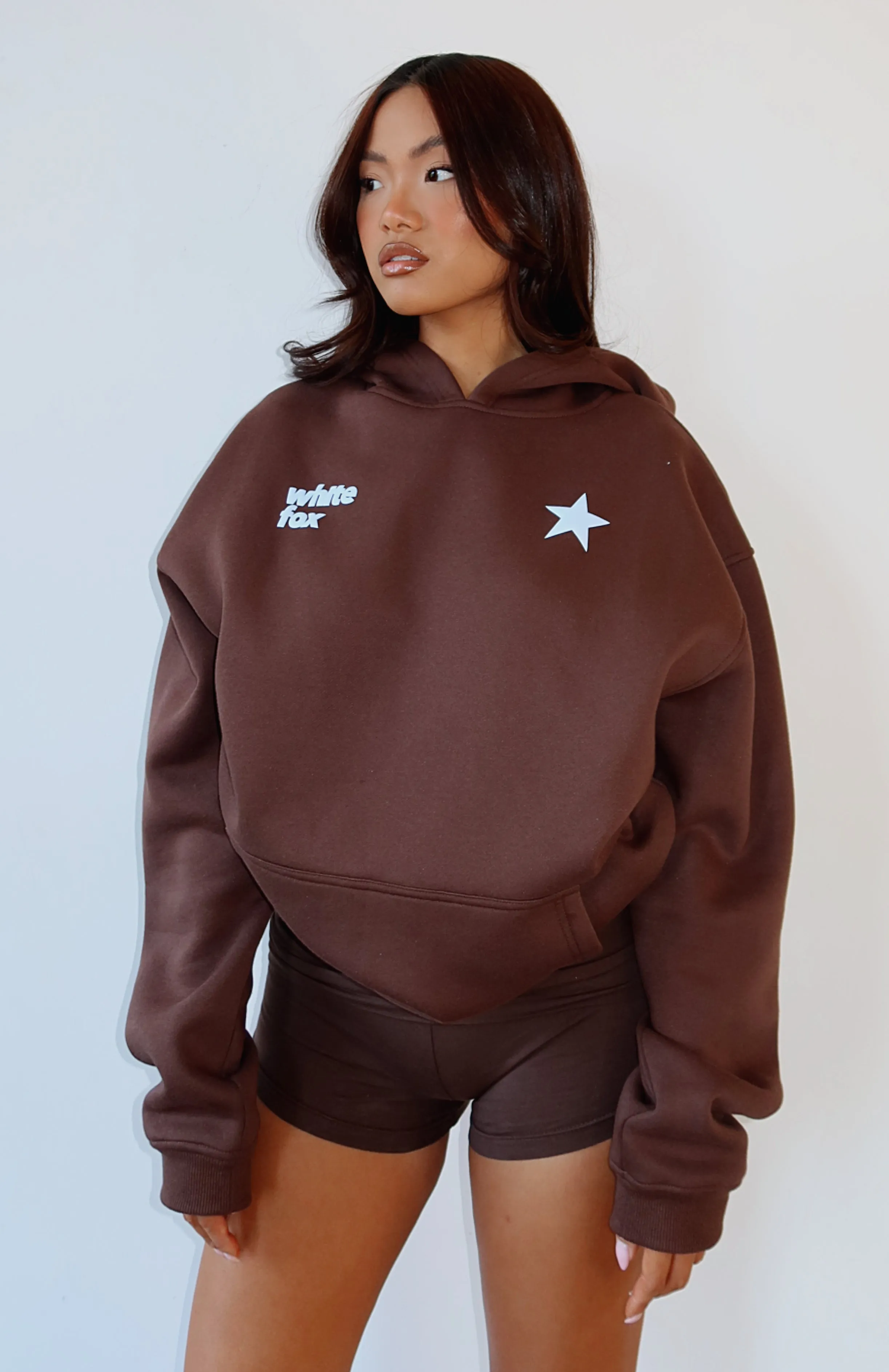 From The Archives Charli Oversized Hoodie Chocolate Breathable mesh