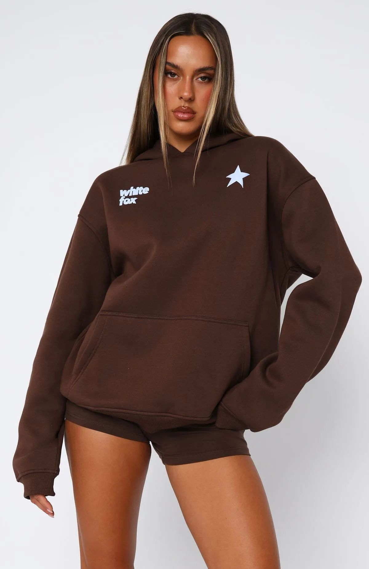 From The Archives Charli Oversized Hoodie Chocolate Reinforced Hems