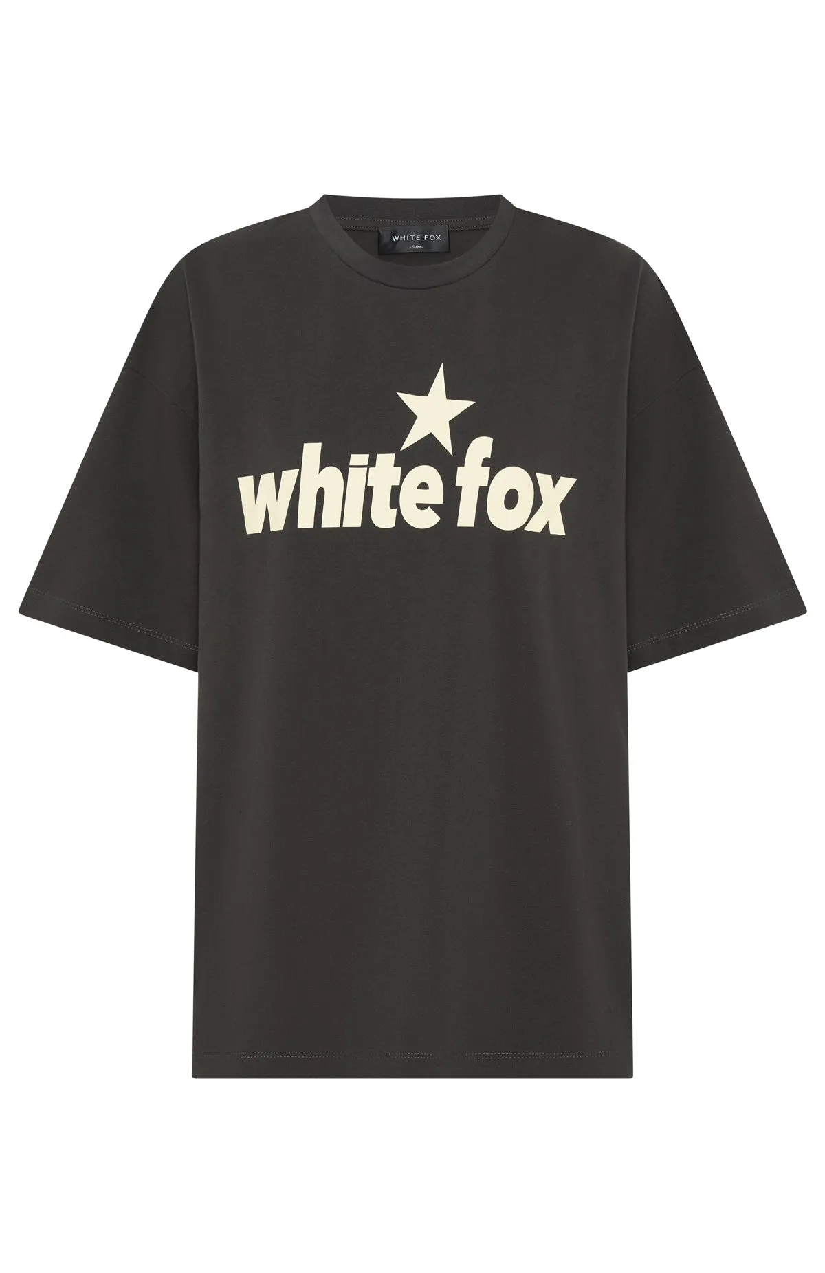 From The Archives Charli Oversized Tee Charcoal All Day Stretch Ribbing