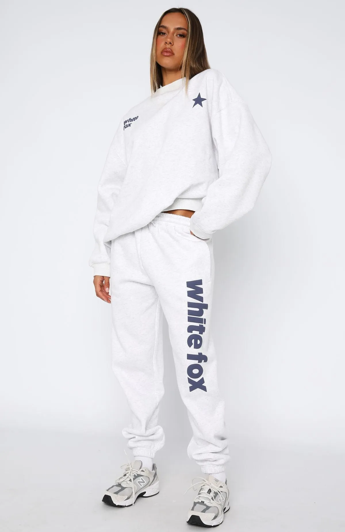 From The Archives Freya Sweatpants Grey Marle Sustainable Dye Process City Style