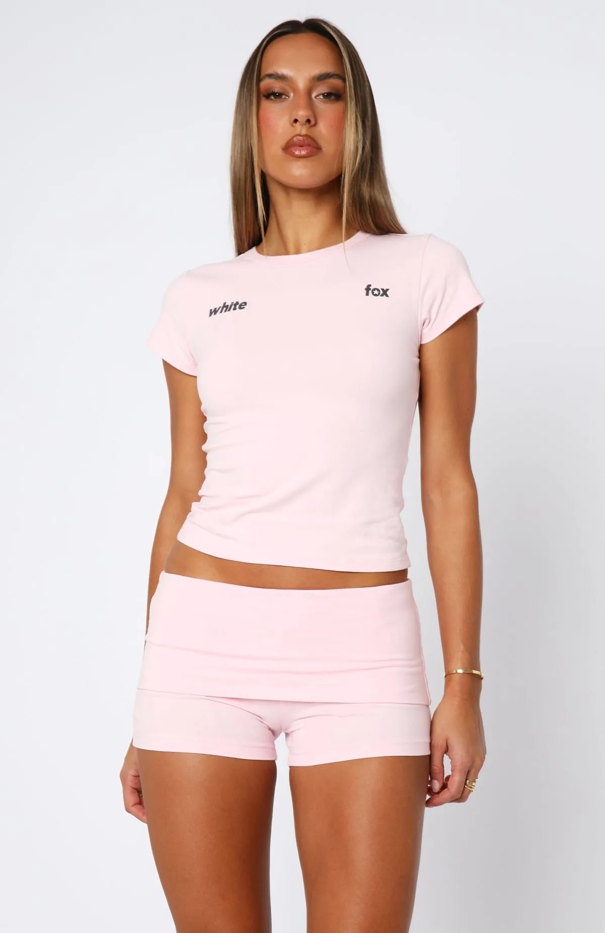 From The Archives Gigi Baby Tee Pink Stylish Staple