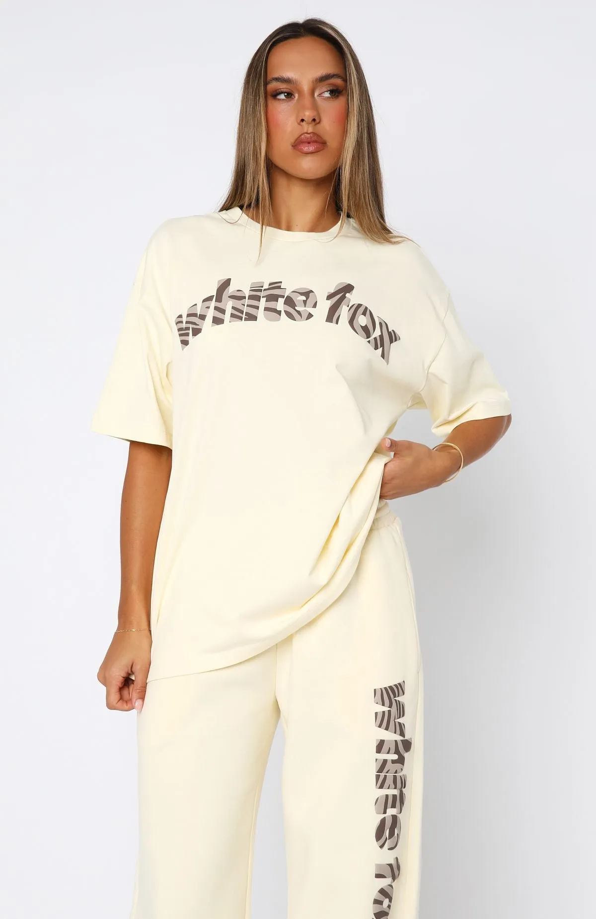 Flexible Layer Ribbed Hemline From The Archives Maya Oversized Tee Lemon