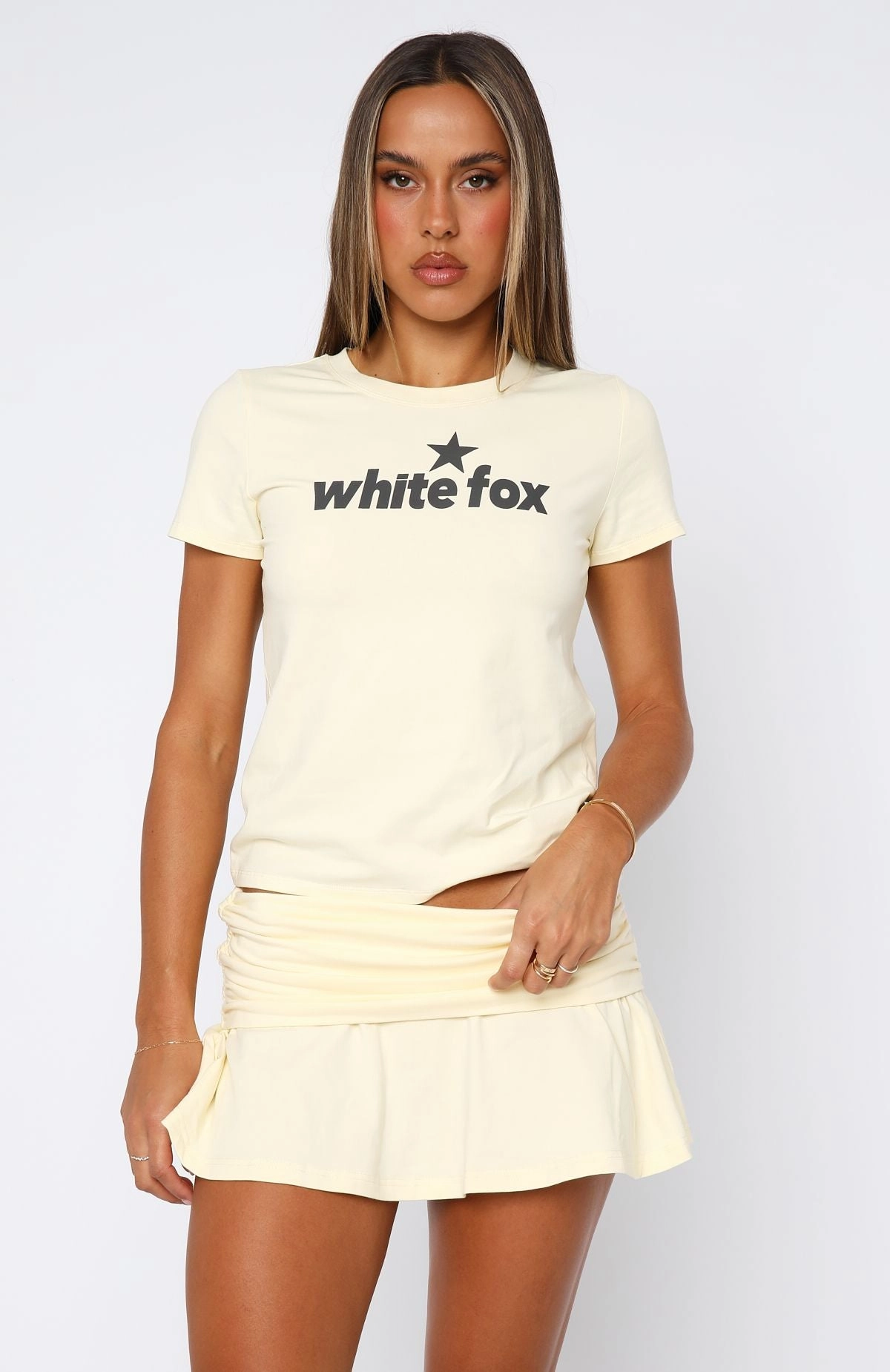 Double Layered Cool Layering From The Archives Charli Relaxed Baby Tee Lemon