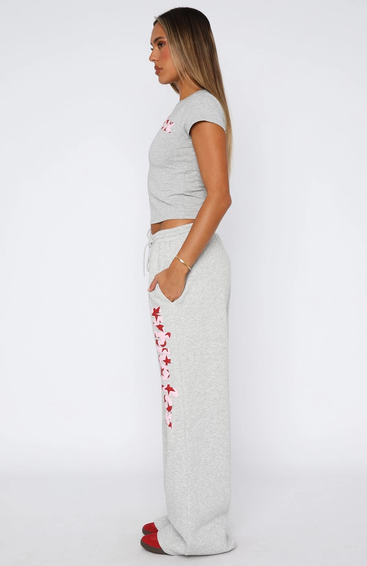 All Day Comfort Ventilated Mesh Panel From The Archives Jaxx Wide Leg Sweatpant Dark Grey Marle