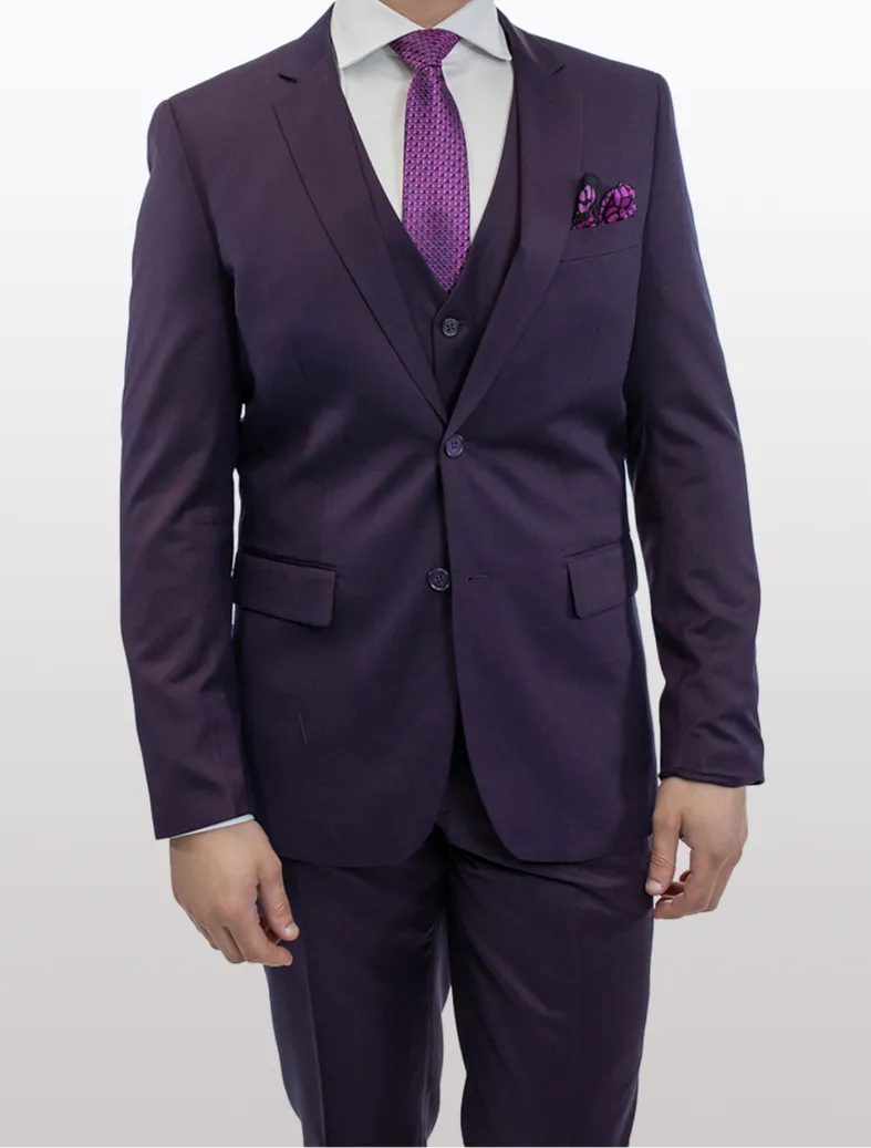 FUBU Purple Vested Suit