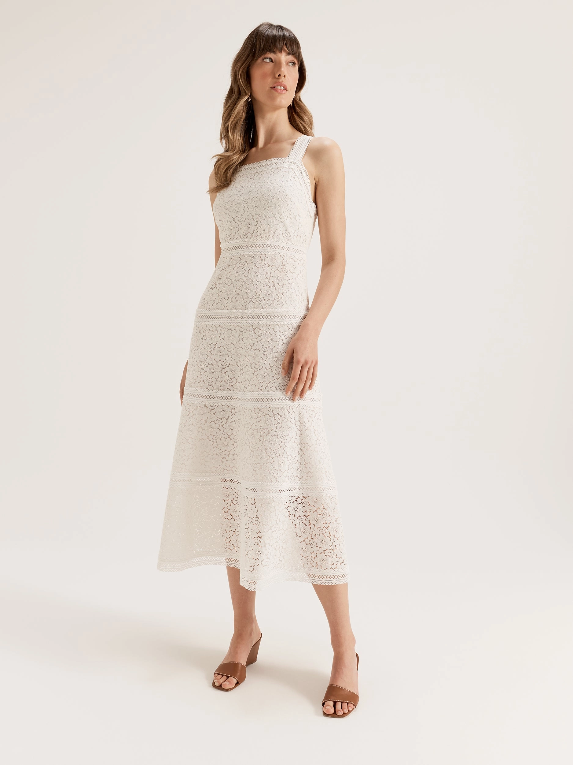 Rumba Lace Midi Dress Mid layer Luxe style