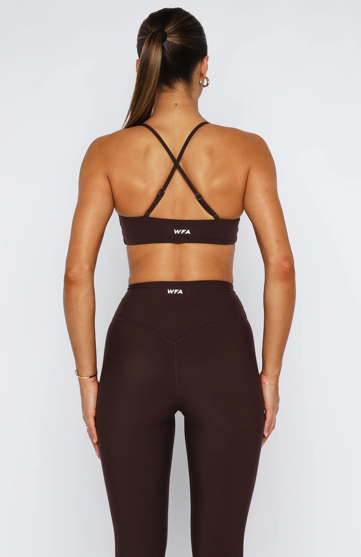 Circular Knit Technology Fusion Sports Bra Dark Chocolate