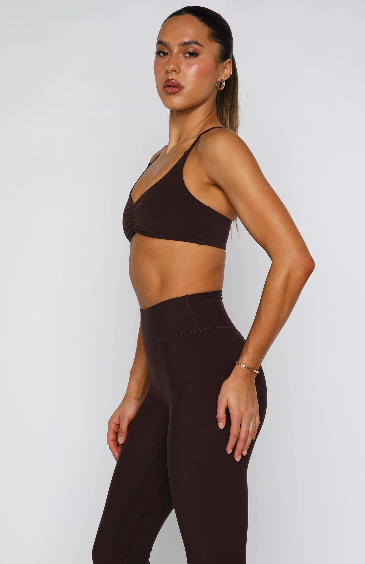 EasyCareFabric Fusion Sports Bra Dark Chocolate