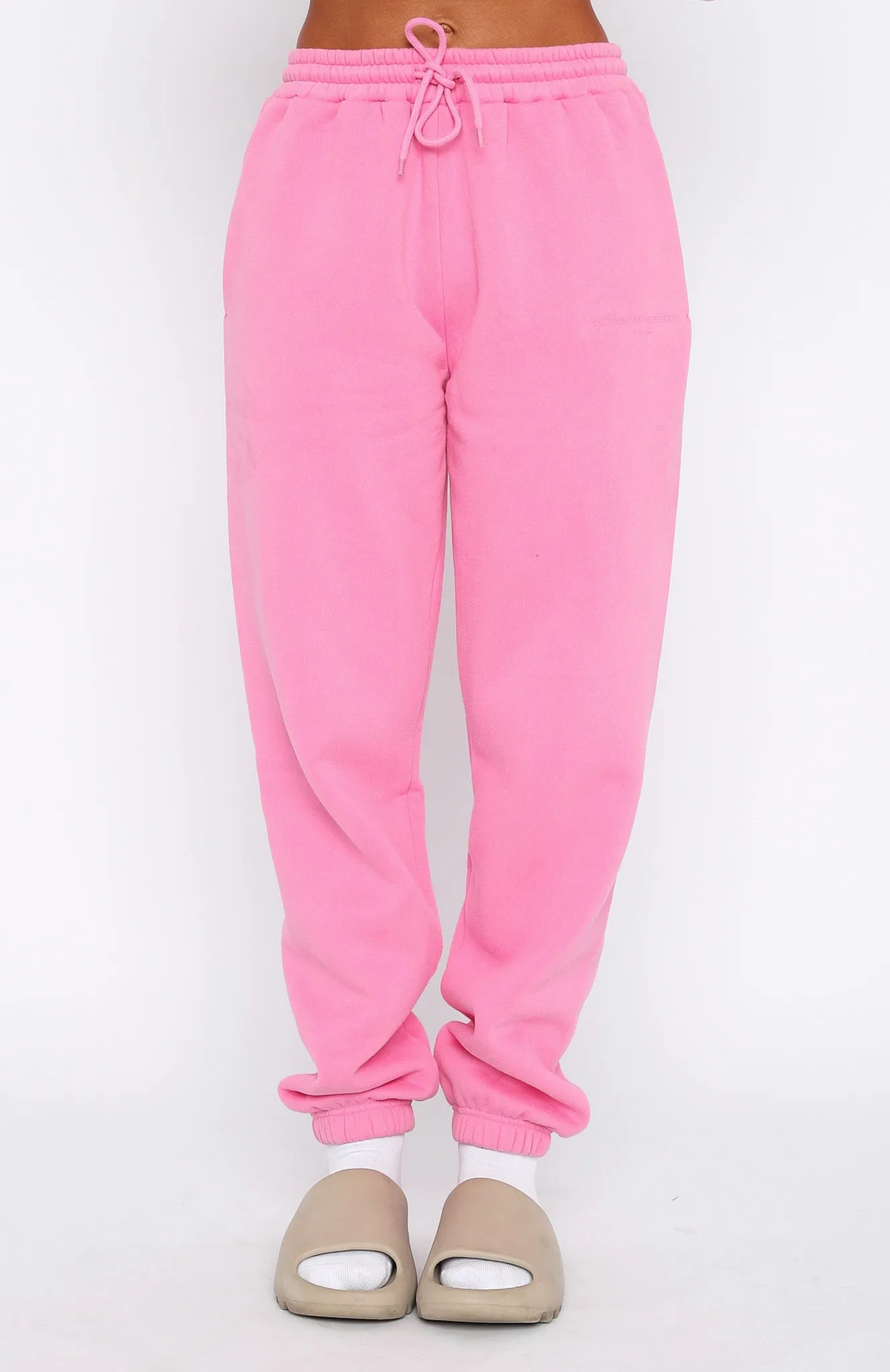 Ribbed Detailing Future Forward Sweatpants Candy Pink