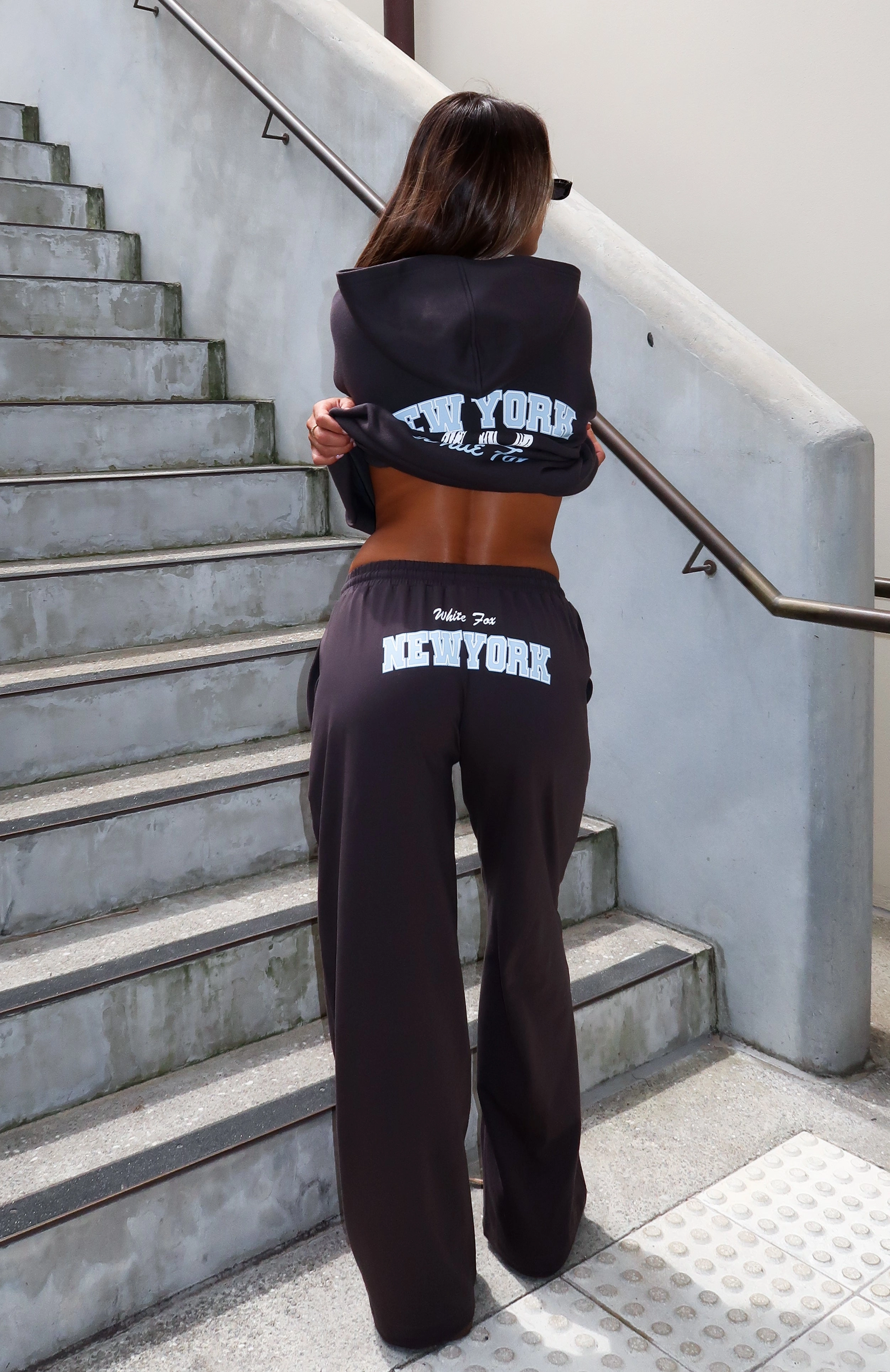 Team New York Track Pants Charcoal Stretch Recovery Yarn