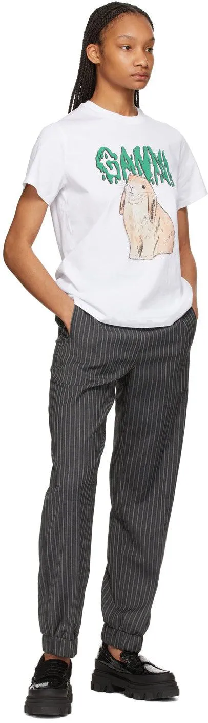 GANNI Grey Stripe Suiting Trousers