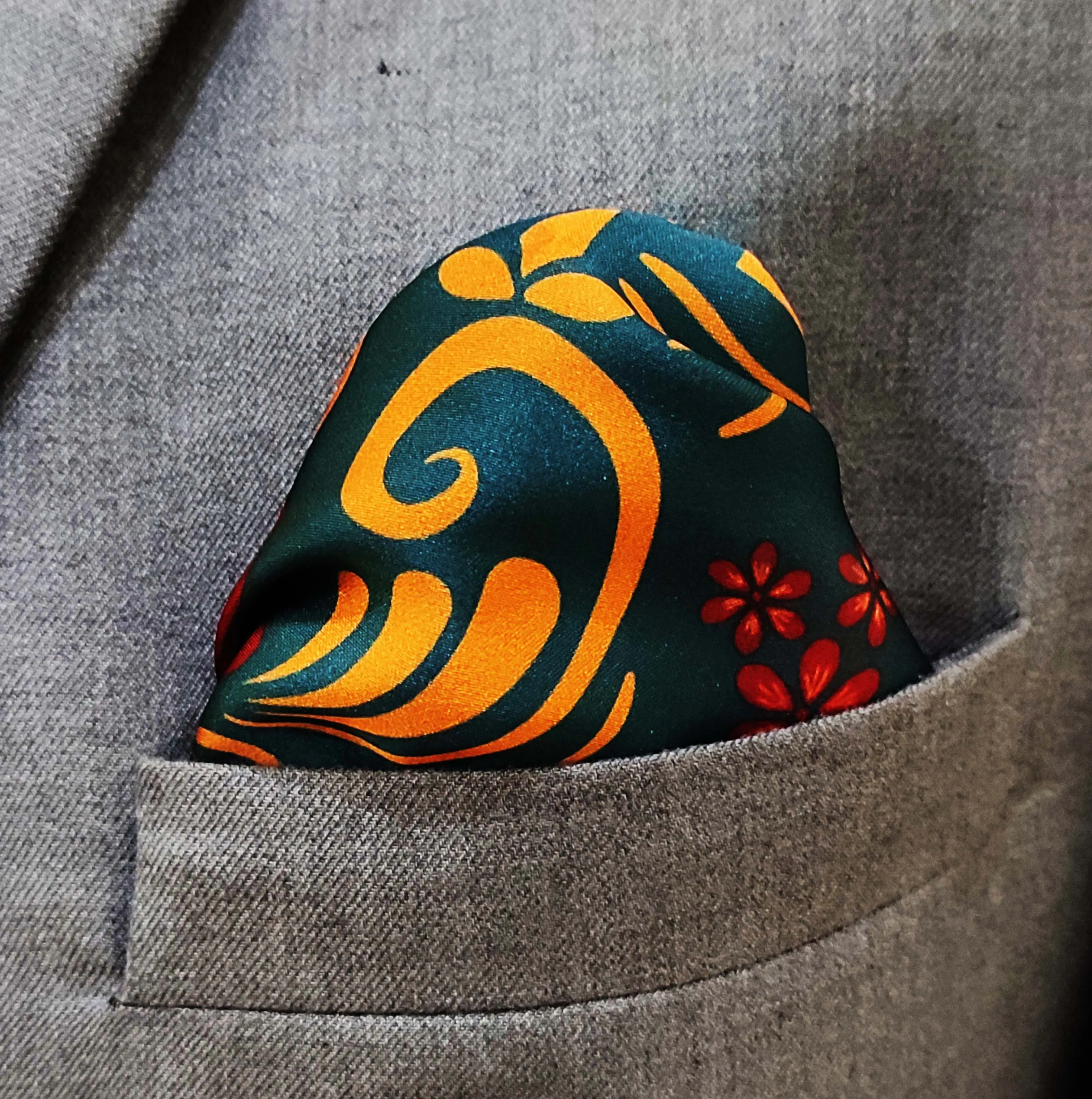 Garden of Eve Silk Pocket Square