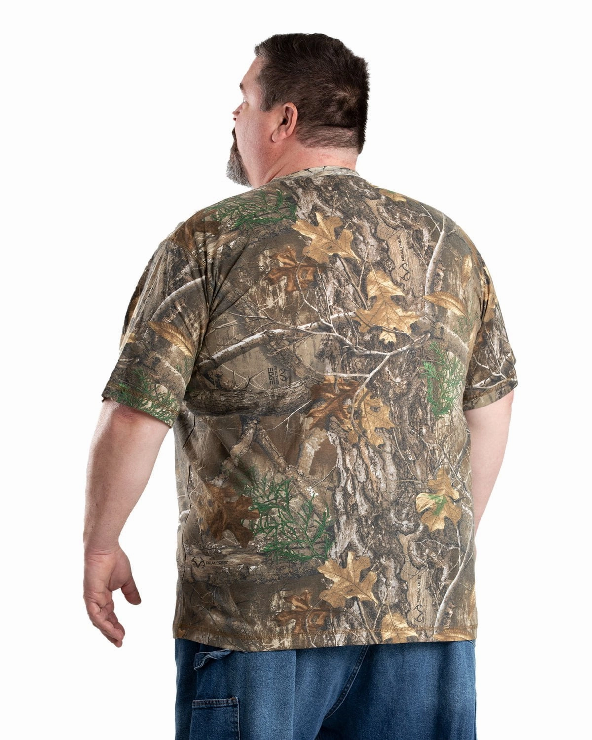 Berne Mens Realtree Edge Cotton Blend Lightweight Performance Tee S/S Relaxed Wearable Summer Comfort