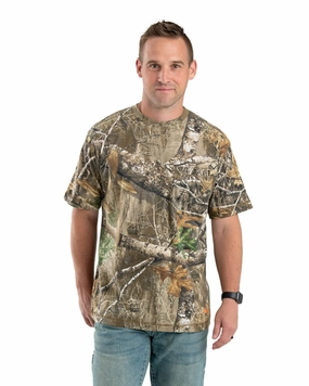 Berne Mens Realtree Edge Cotton Blend Lightweight Performance Tee S/S Weekend Wear