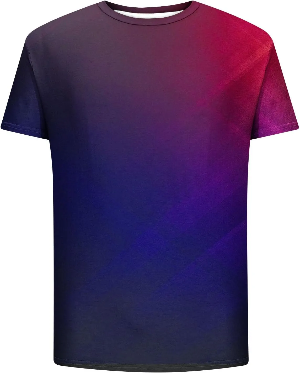 Generic Gradient T-Shirt for Men Oversized Short Sleeve Crew Neck Sports Shirts Summer Casual Plus Size Tees Loose Fit Tops