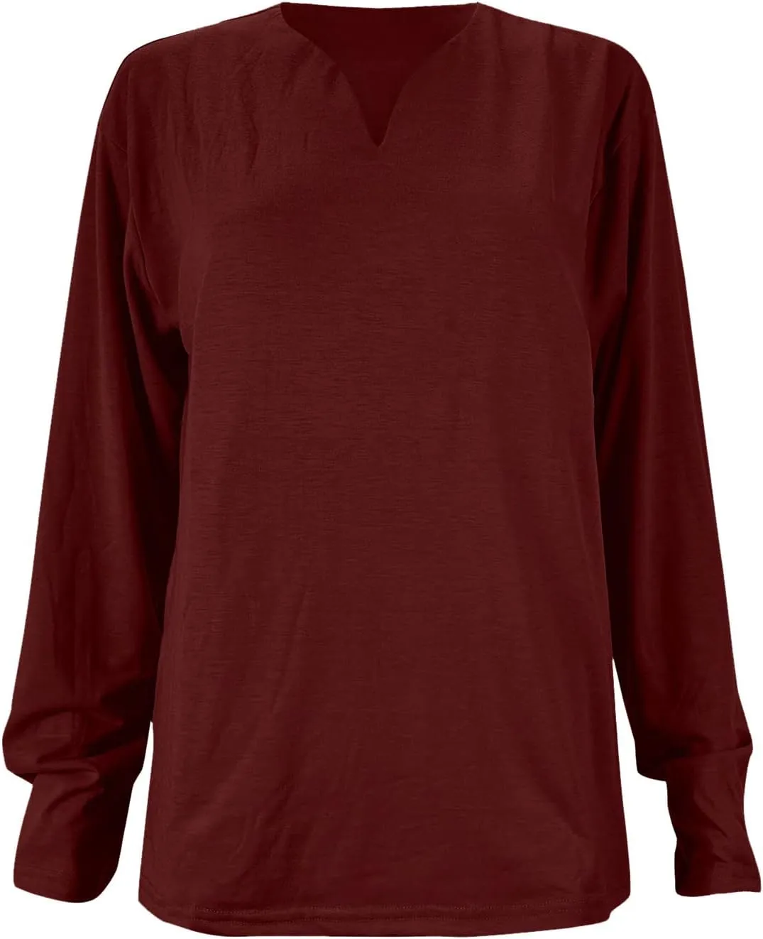 Gentleman's Business Shirts for Men Solid Color Muscle Long Sleeve V Neck Work T Shirt Gym Fitness Yoga Workout Tee