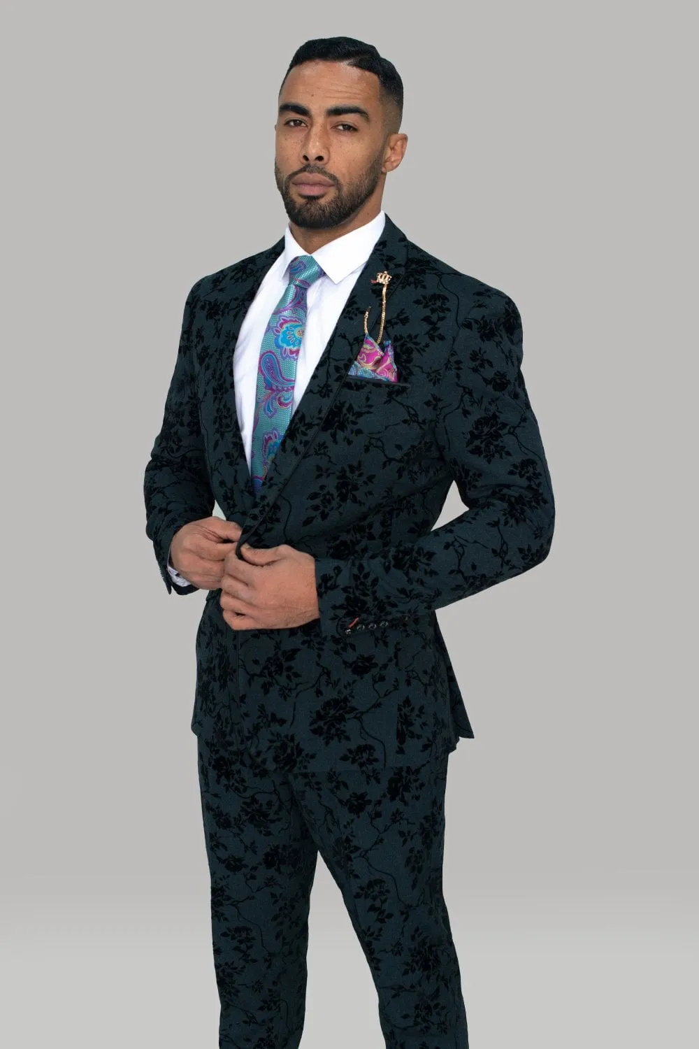 Georgi Floral Three Piece Suit