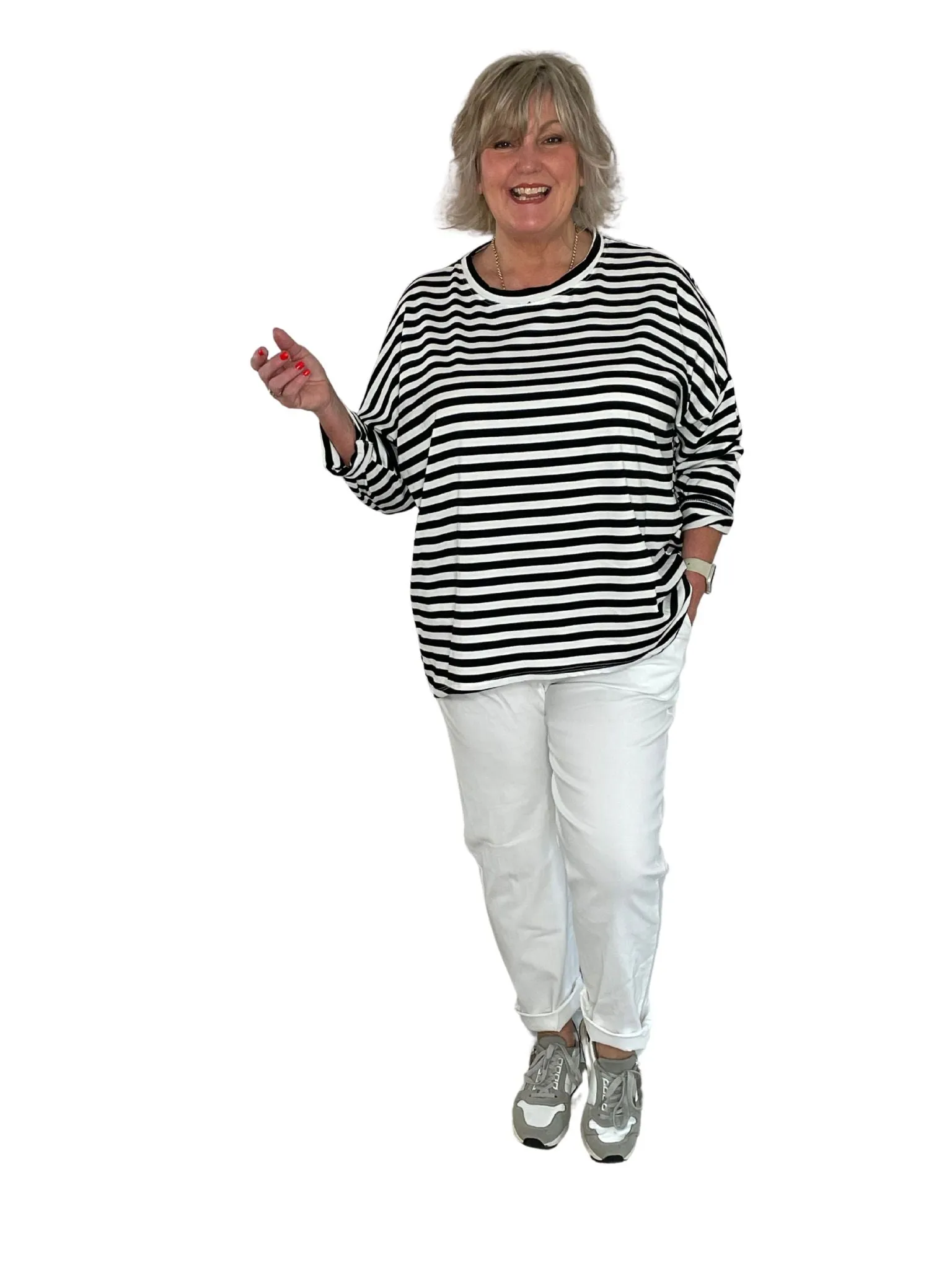 Georgia Plus Size Stretchy Ankle Grazer Trousers