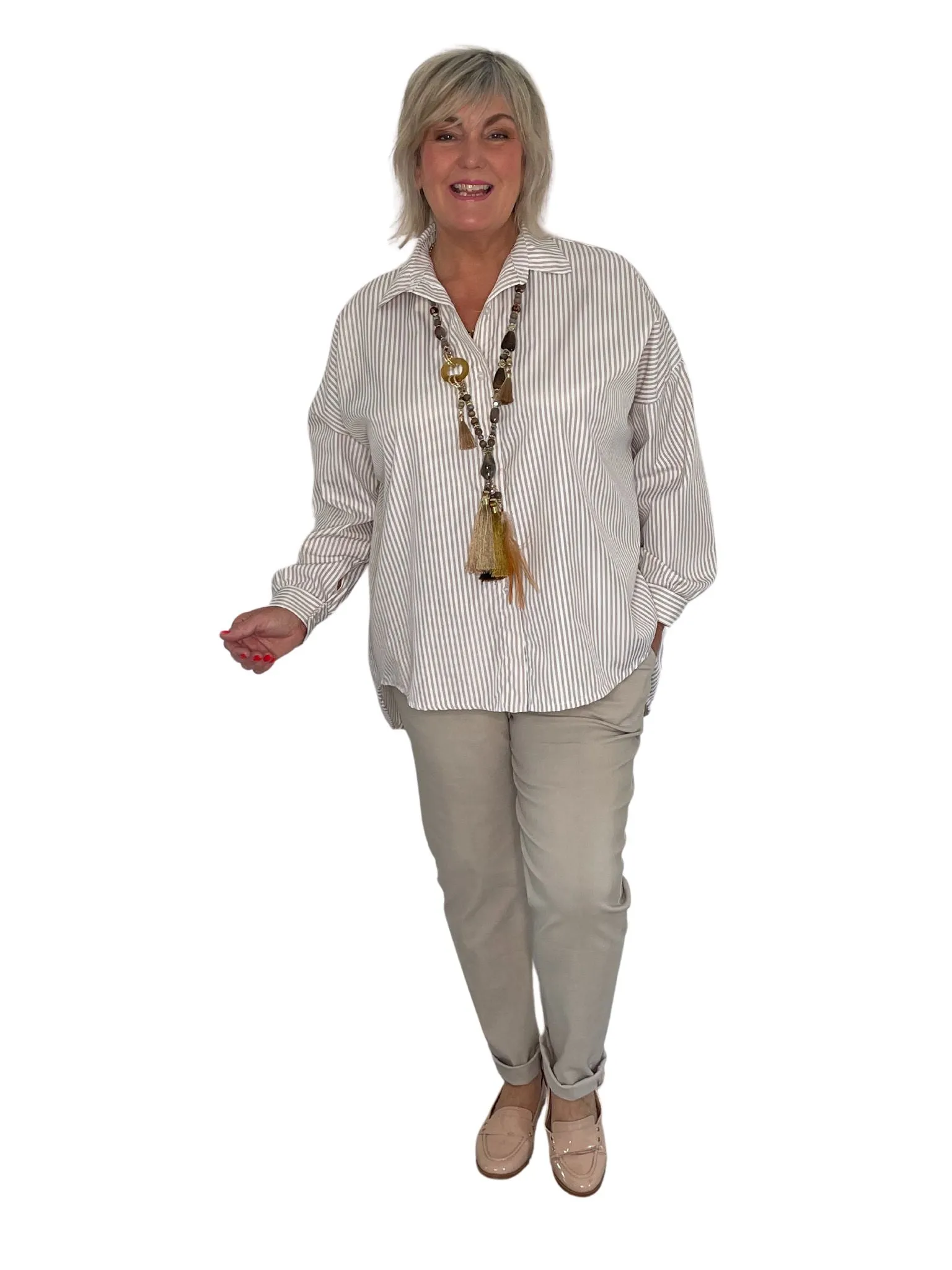 Georgia Plus Size Stretchy Ankle Grazer Trousers
