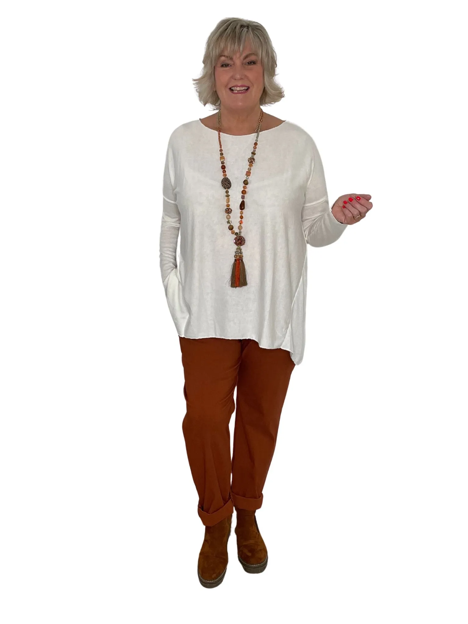 Georgia Plus Size Stretchy Ankle Grazer Trousers