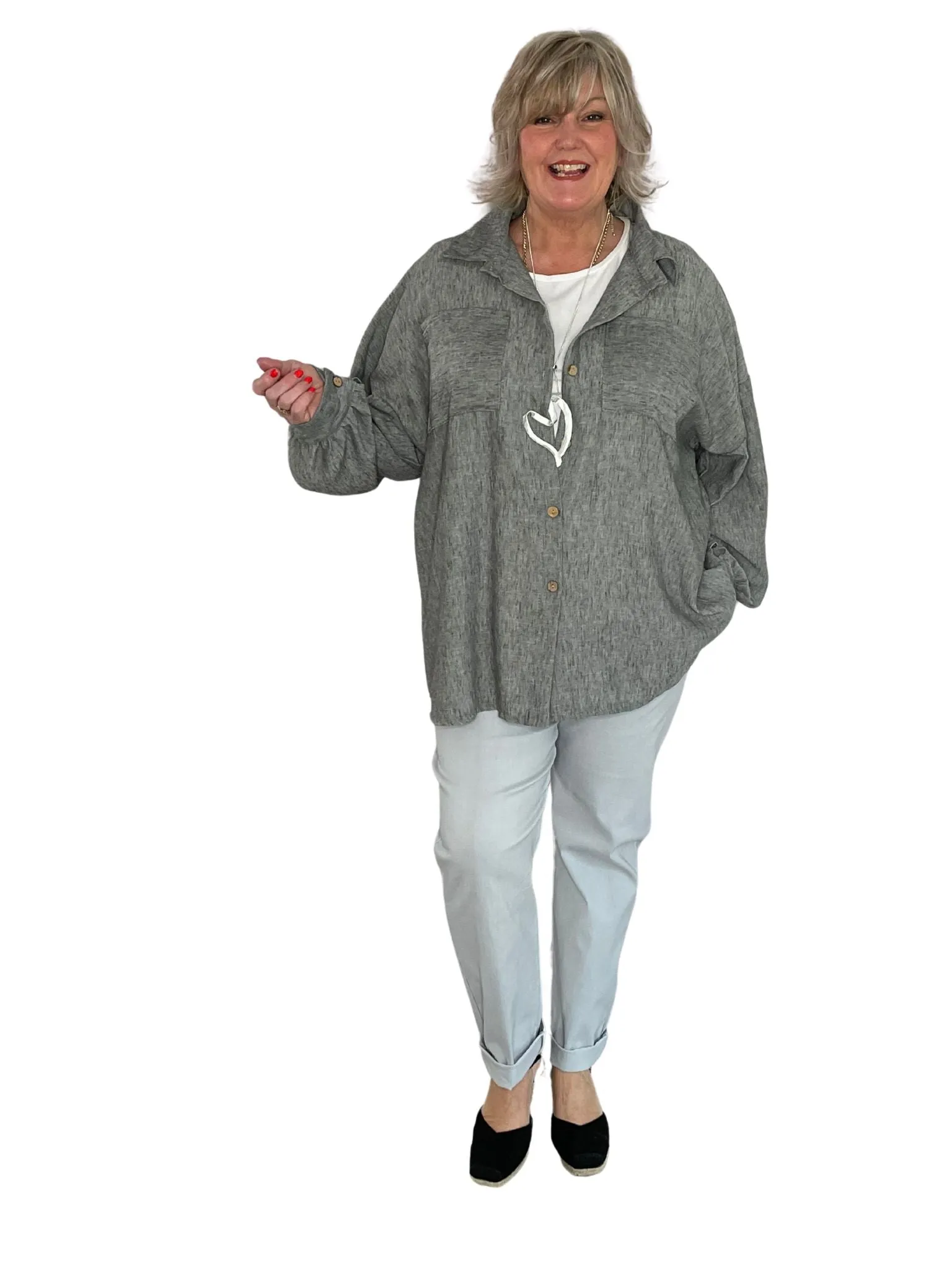 Georgia Plus Size Stretchy Ankle Grazer Trousers