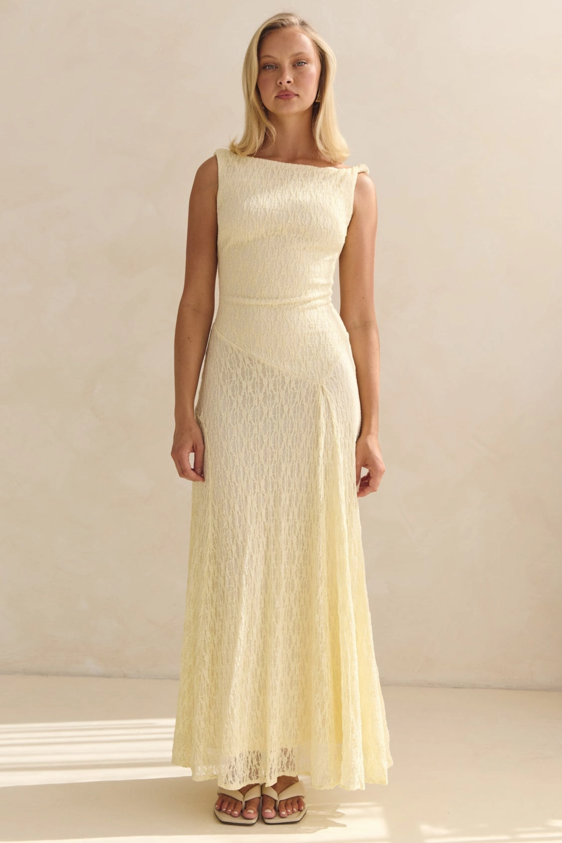 Gianna Lace Maxi Dress (Butter) Charming Comfort Quiet Sweet