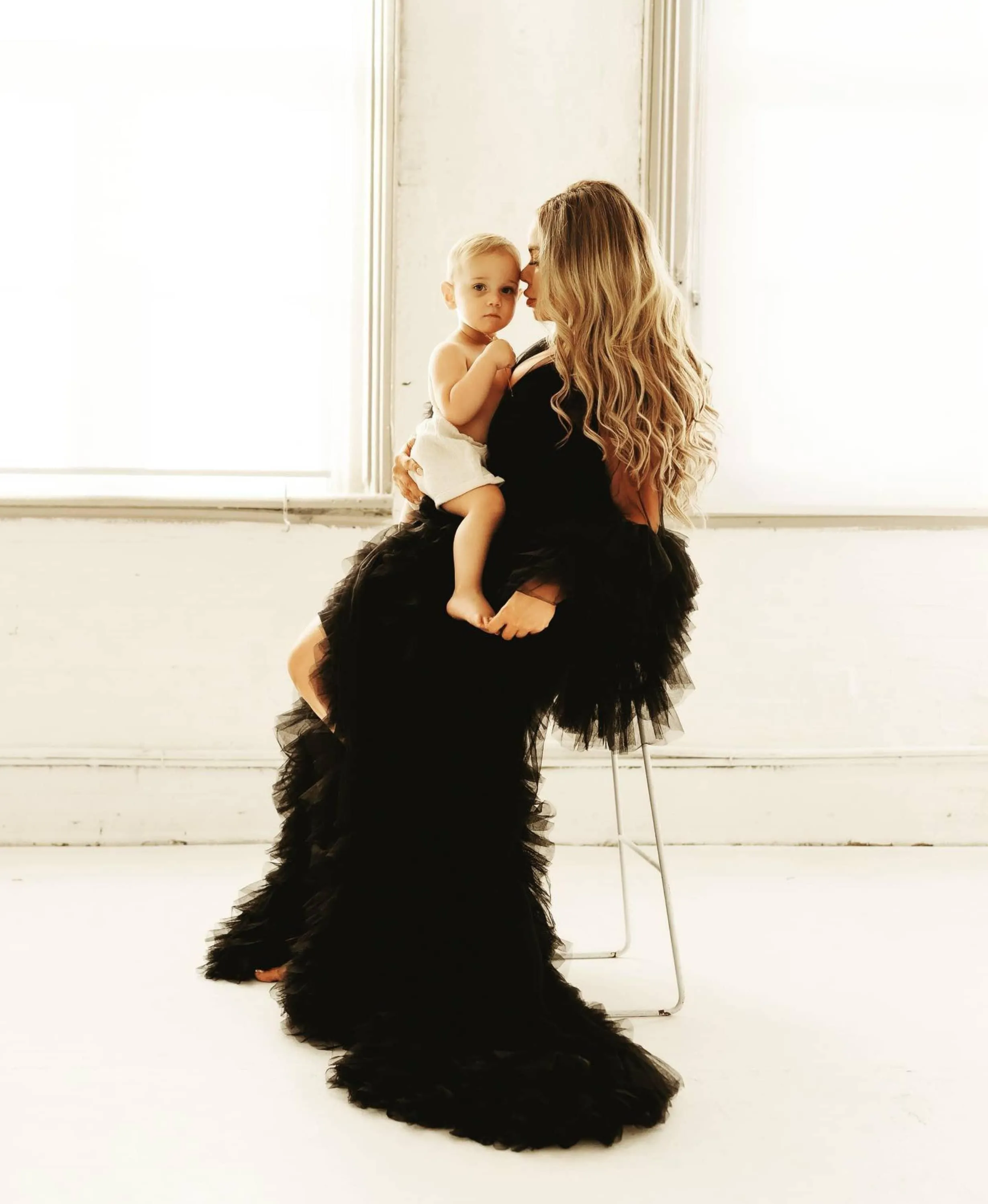 Gigi Tulle Robe - Black
